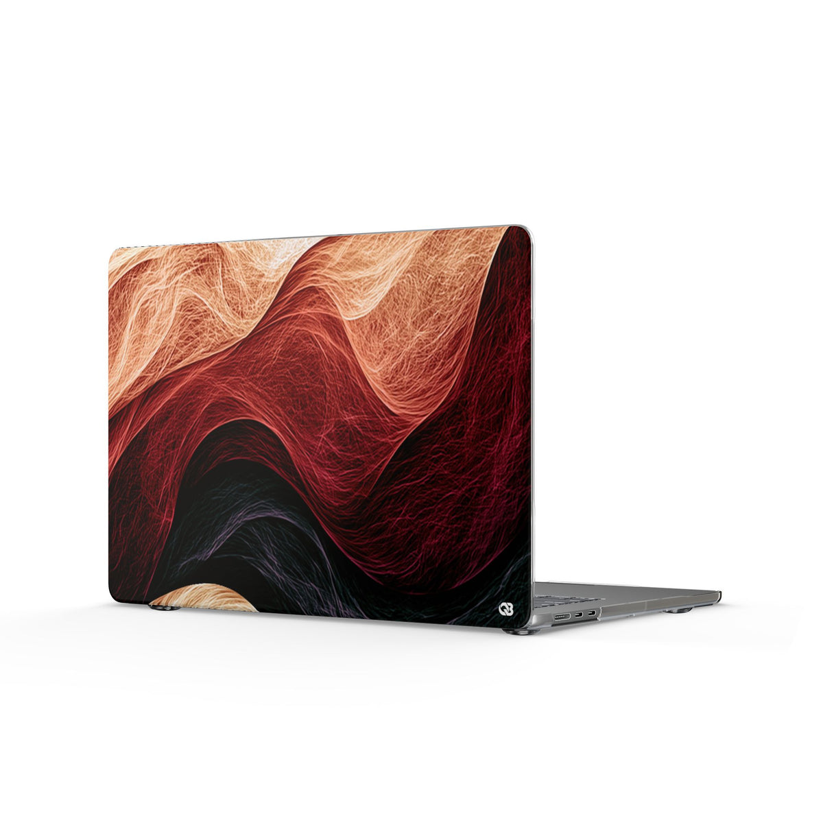 Ember Wave Dispersion · Clear Hard Case for MacBook · Red