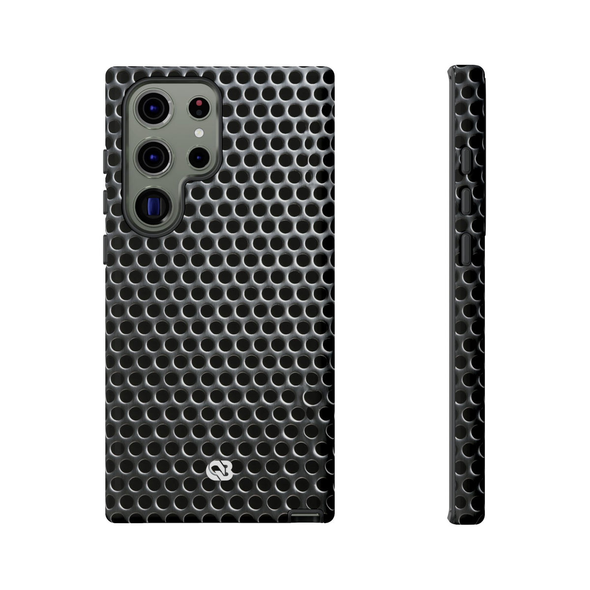 Brushed Perforated Steel · Tough Phone Case for Samsung · Silver