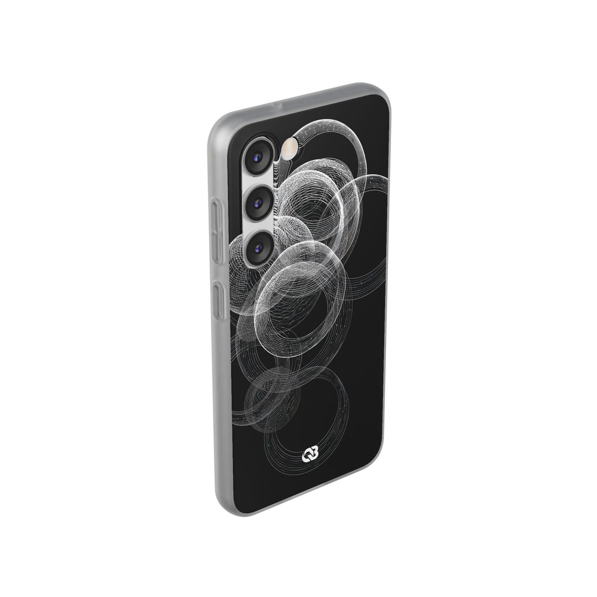 Black Lite Phone Case for Samsung - Kinetic Wireframe Orbit