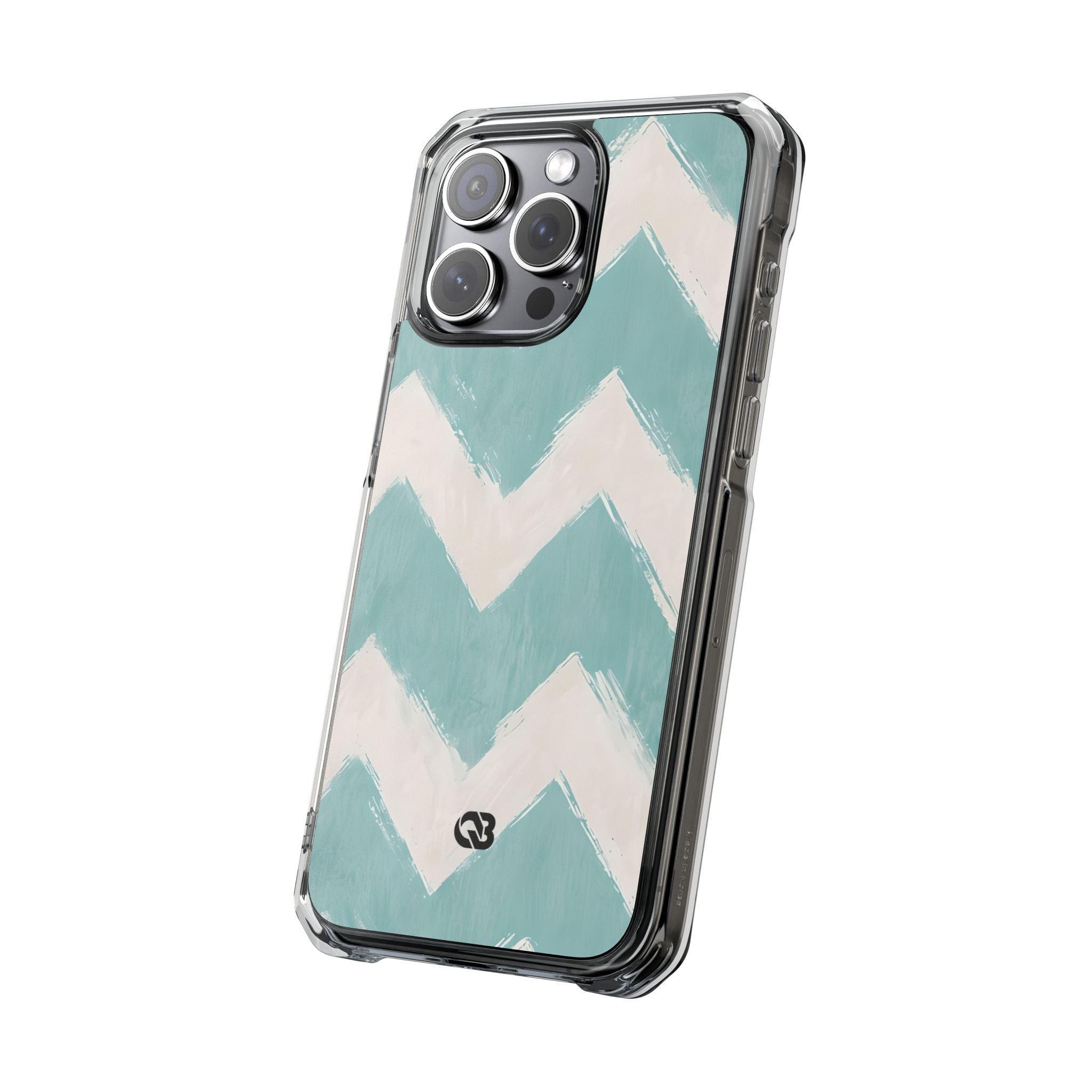 Teal Painted Chevron · Custodia Impact per iPhone · Magsafe
