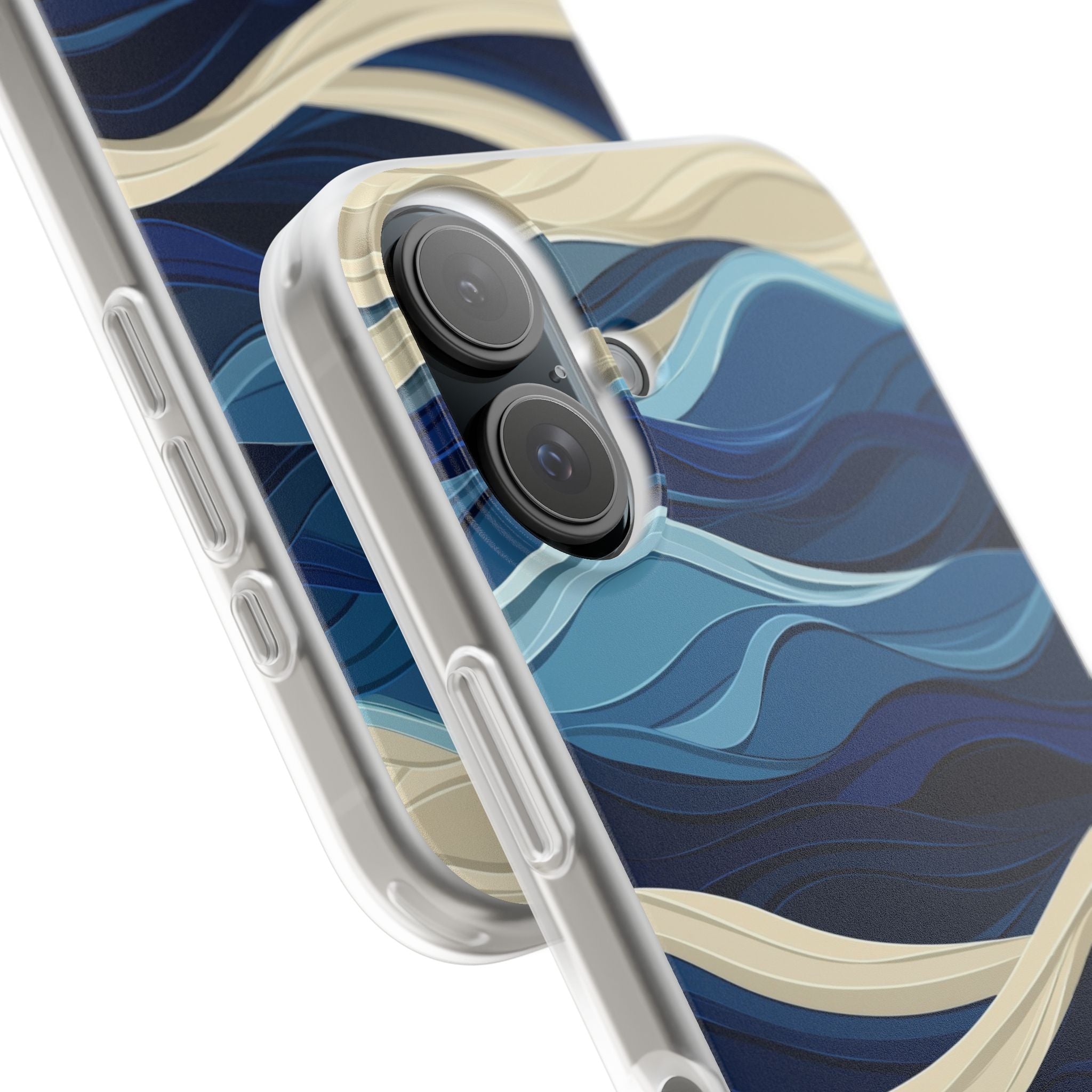 Cobalt Coast Layers · Soft Phone Case for iPhone