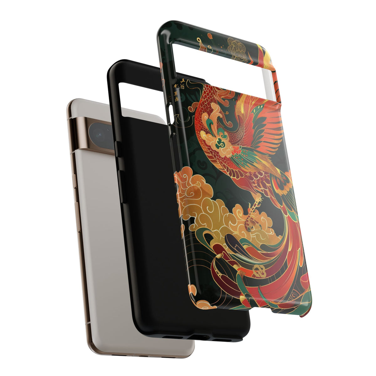 Imperial Phoenix Ascent · Tough Phone Case for Pixel · Red