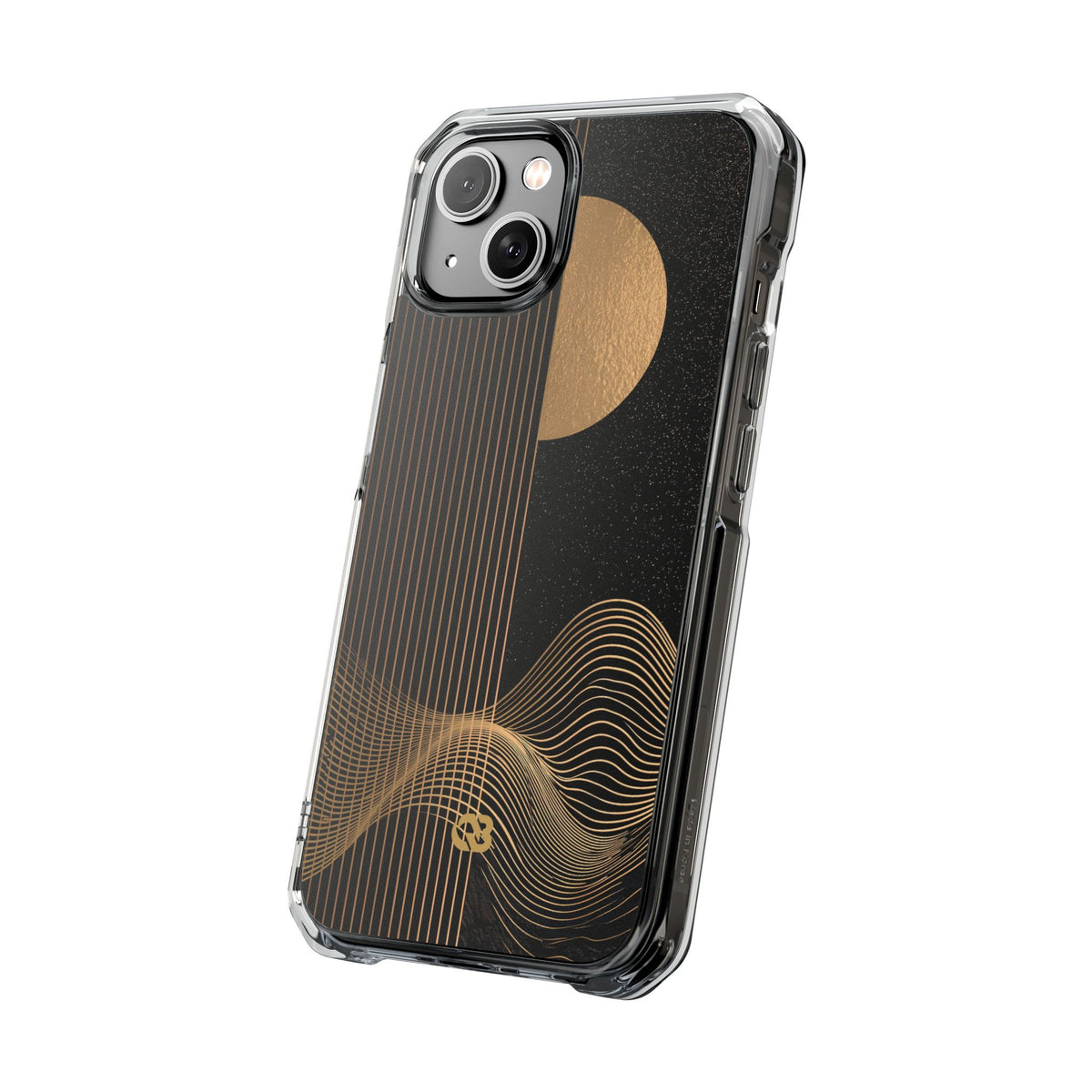 Gold Impact MagSafe Phone Case for iPhone - Gilded Obsidian Dunes