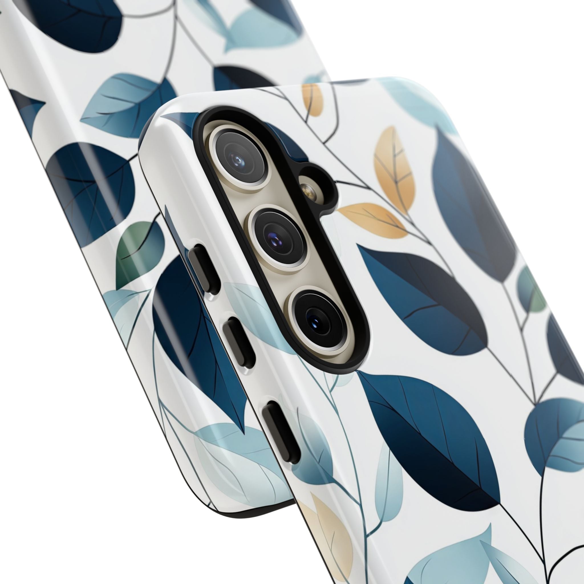 Navy Leaf Veins Samsung S24 Plus Case - Tough