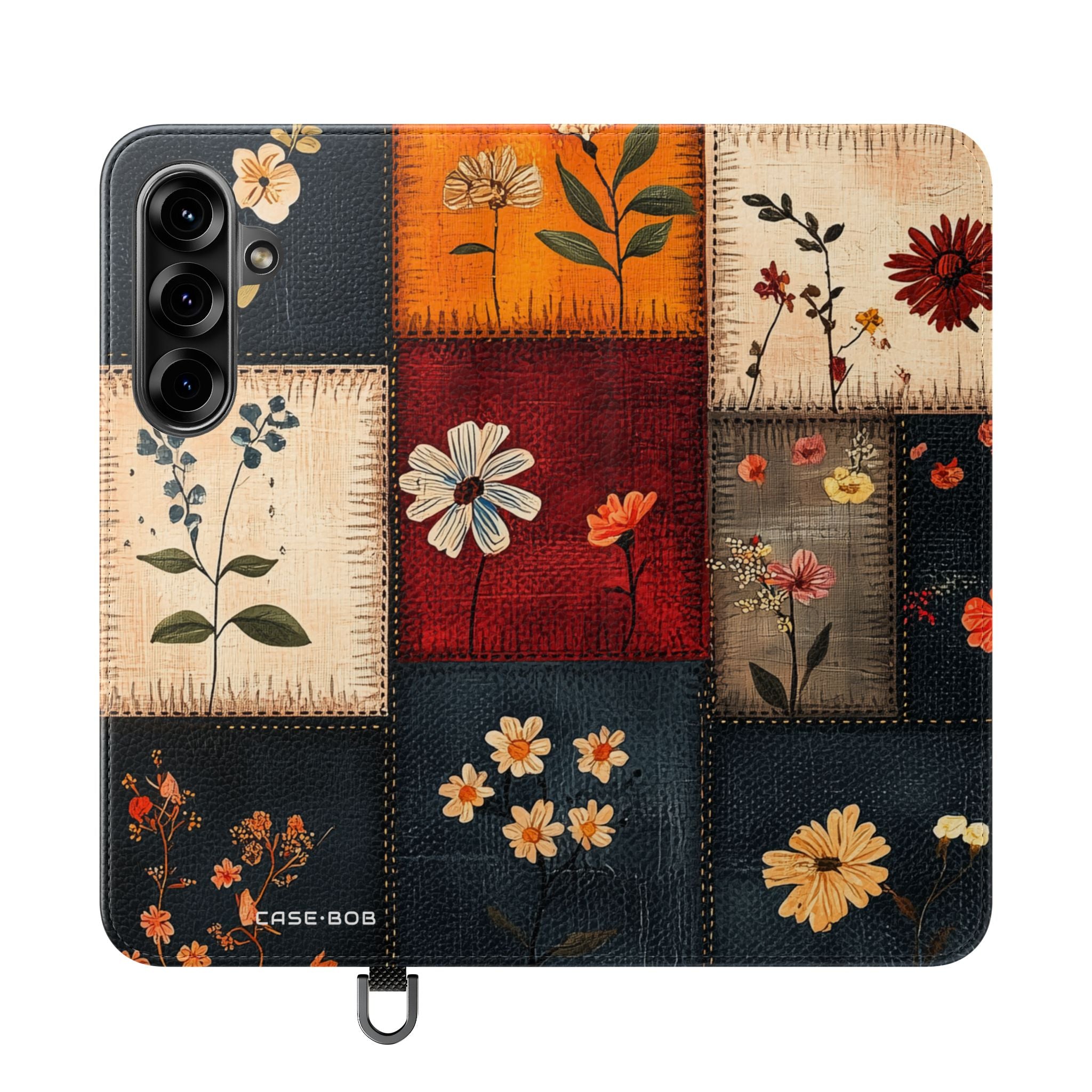 Patchwork Blooms - Samsung S25+ Case - Portemonnee