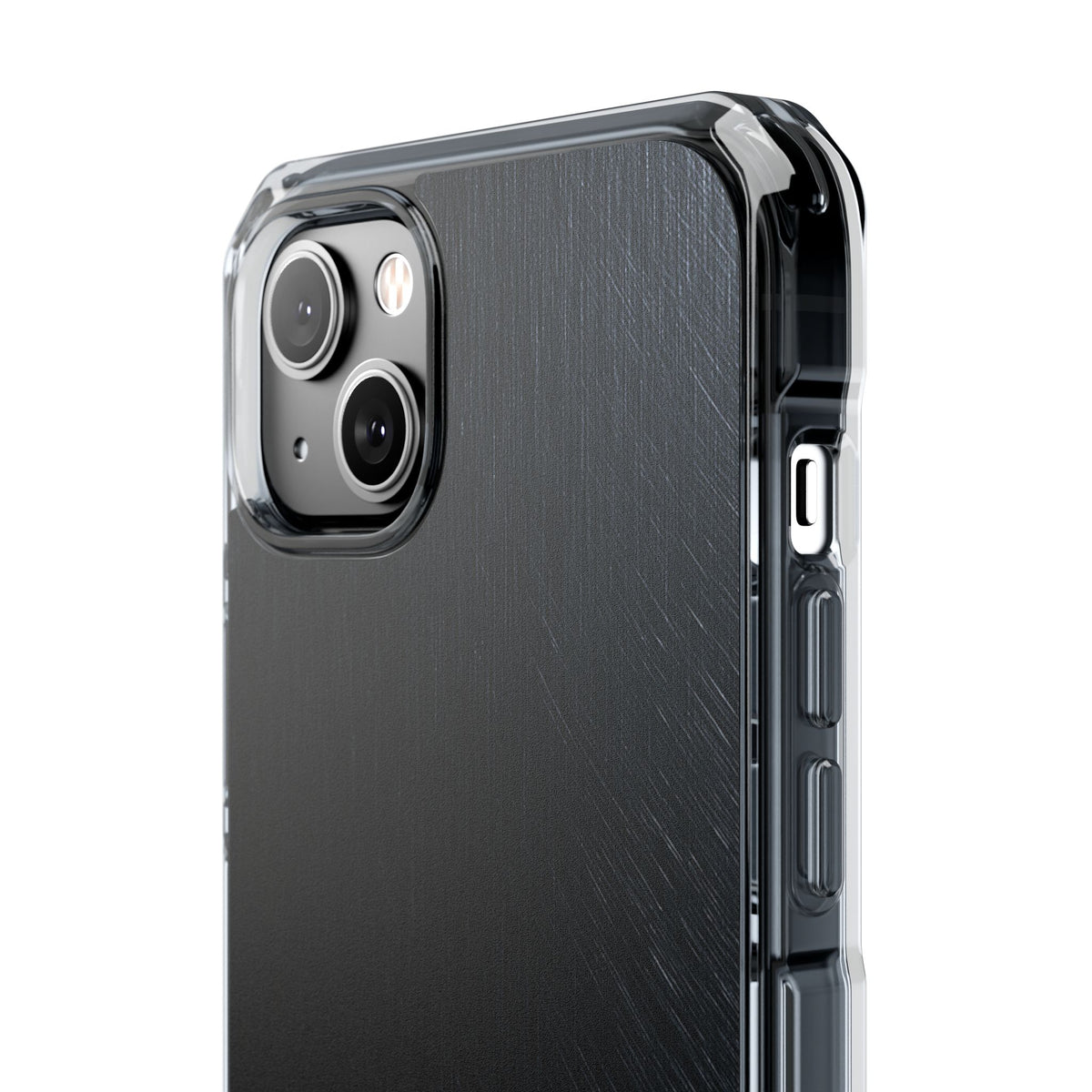 Black Impact MagSafe Phone Case for iPhone - Midnight Brushed Grain