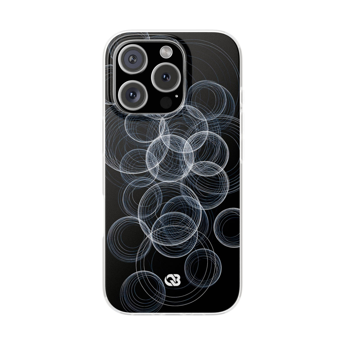 Black Lite Phone Case for iPhone - Frosted Ring Matrix