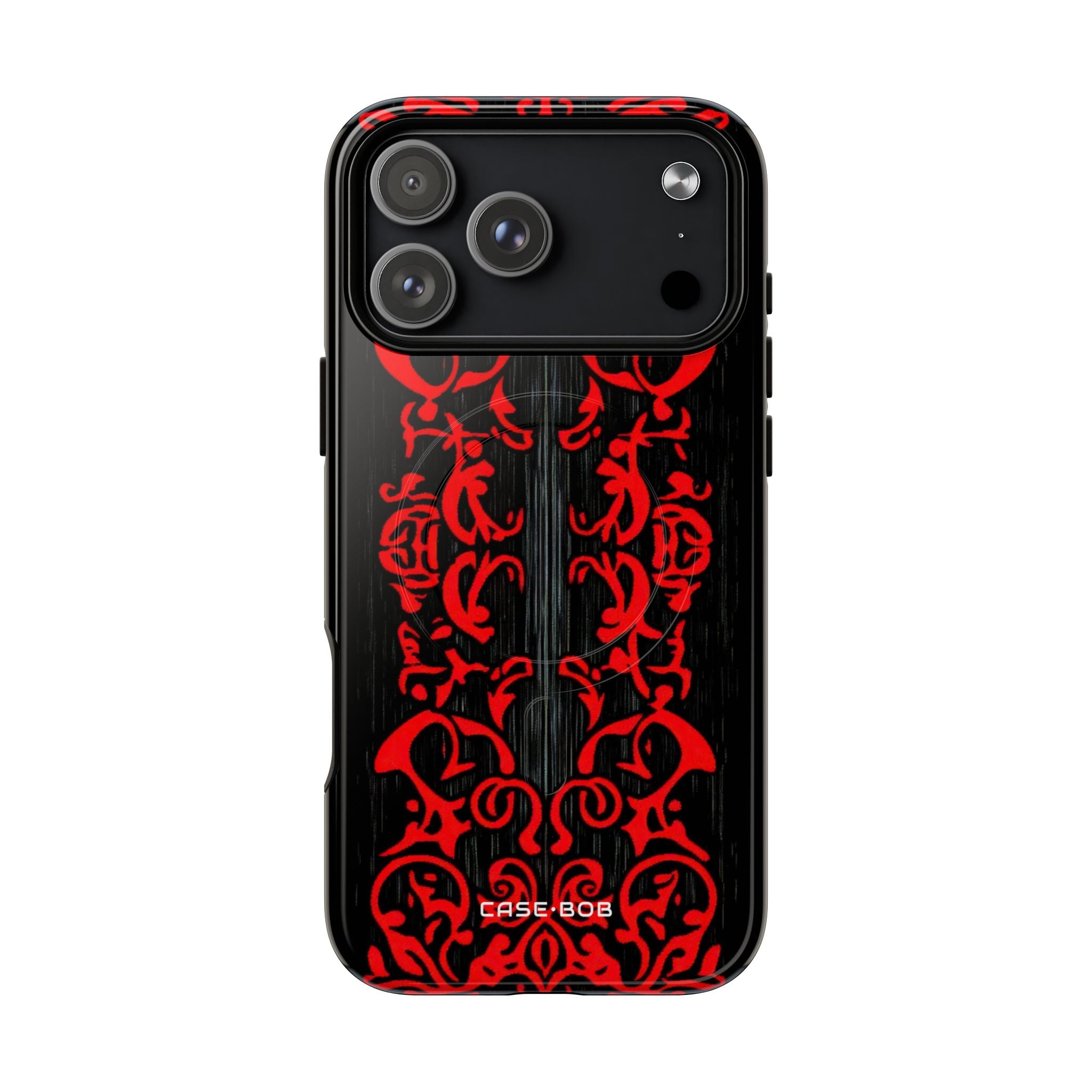 Crimson Spiral iPhone 17 Pro Max Case - Tough+ - CASE•BOB