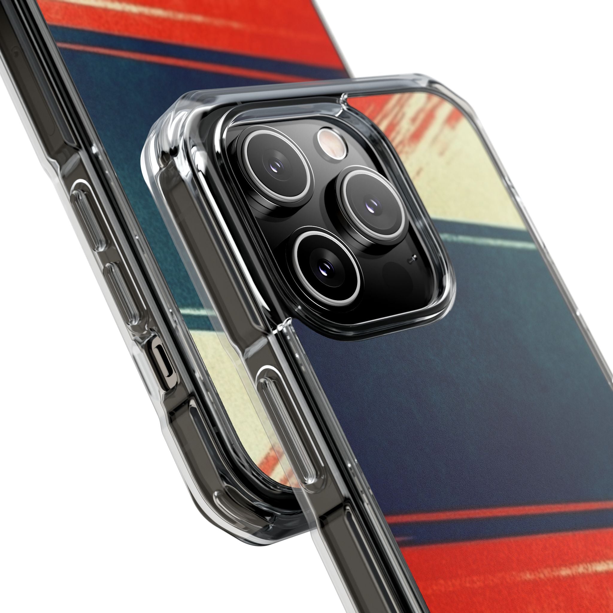 Blaues diagonales Bewegungsmuster iPhone 14 Pro Case - Impact