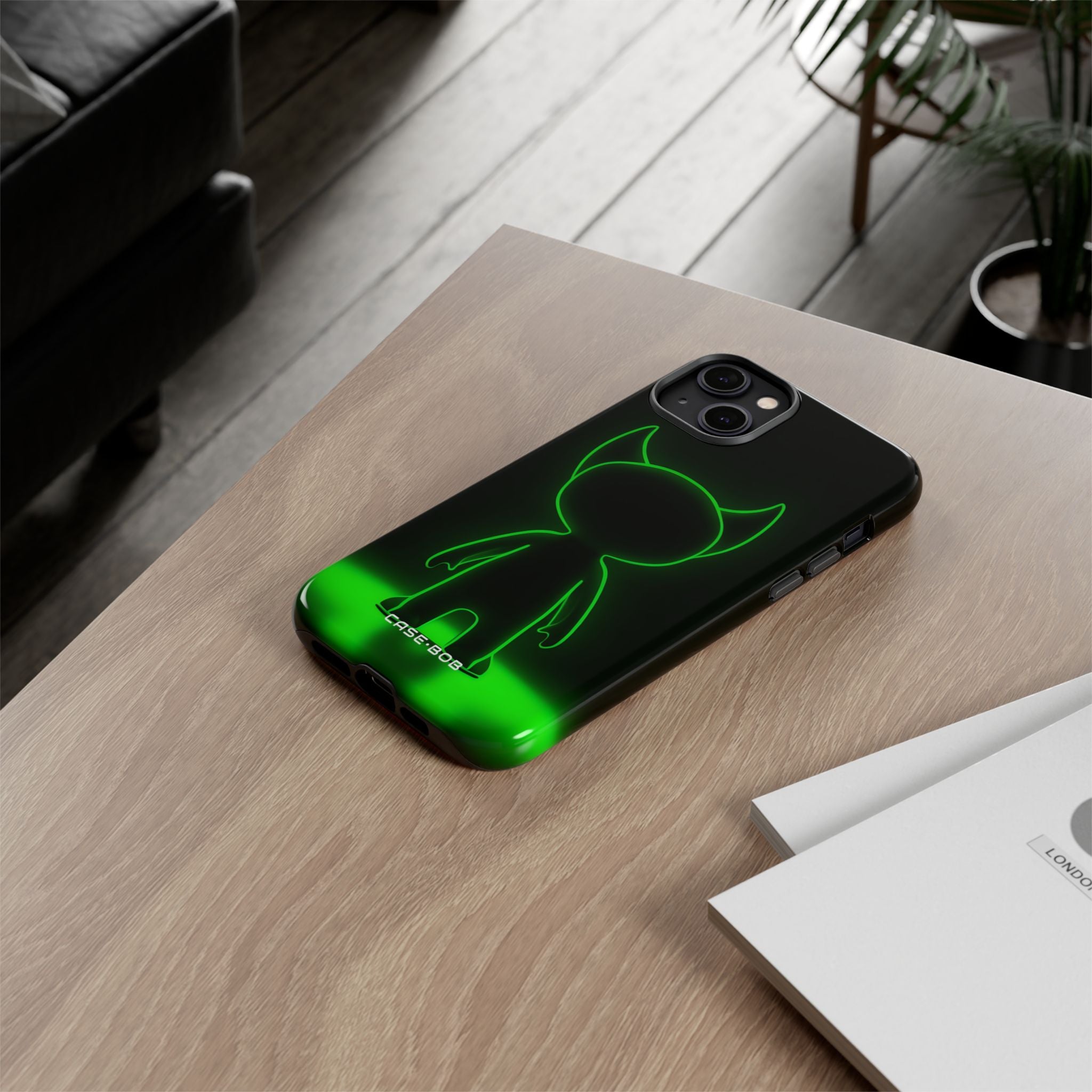 Neon Horned Glow iPhone 14 Plus Case - Tough