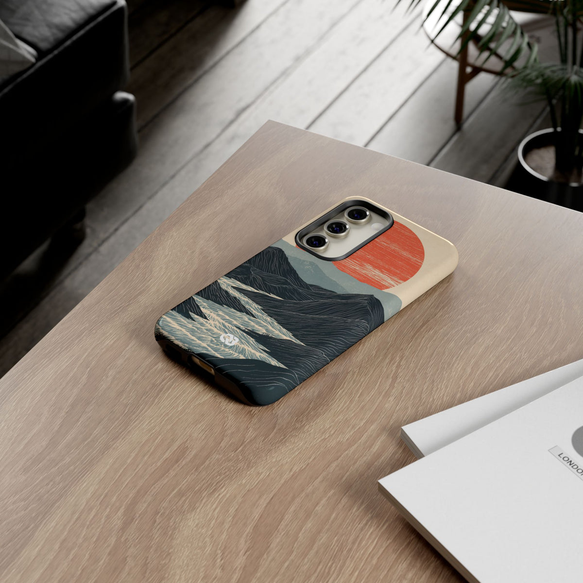 Crimson Ridge Horizon · Tough Phone Case for Samsung · Black