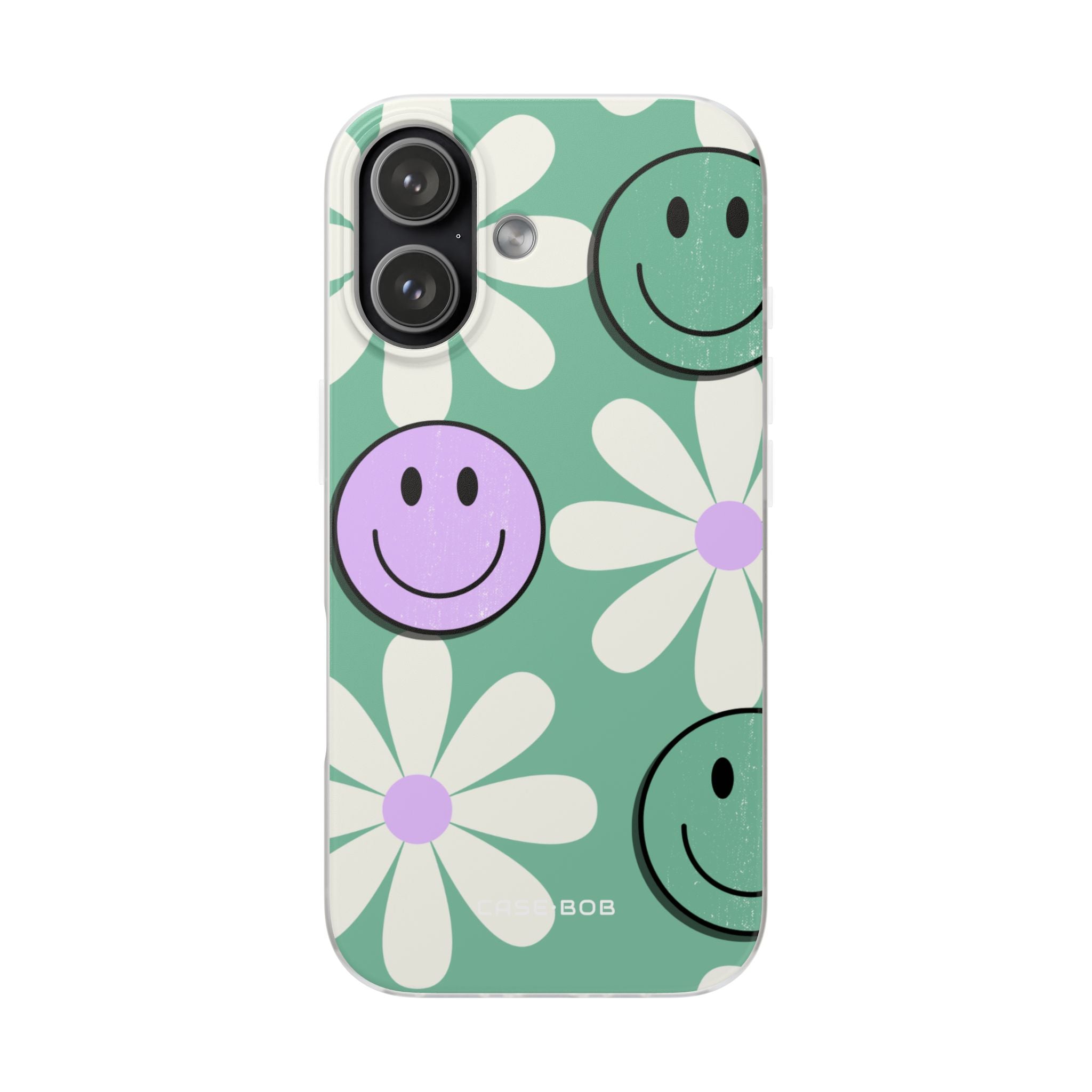 Smiley Daisy Glow iPhone 17 Case - Soft - CASE•BOB