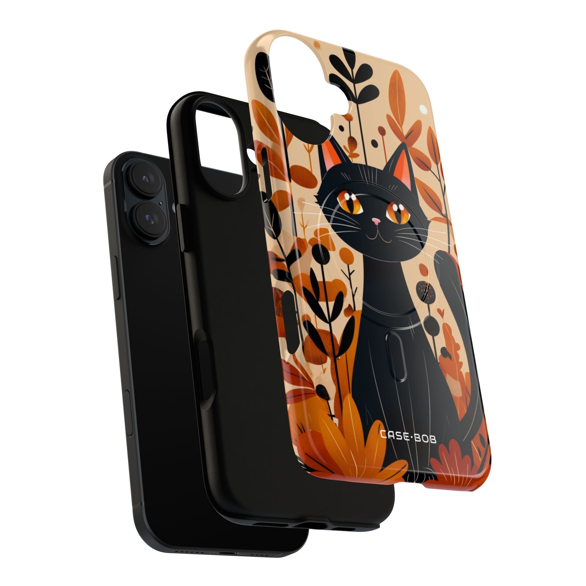 Black Cat Glow iPhone 16 Plus Case - Tough+