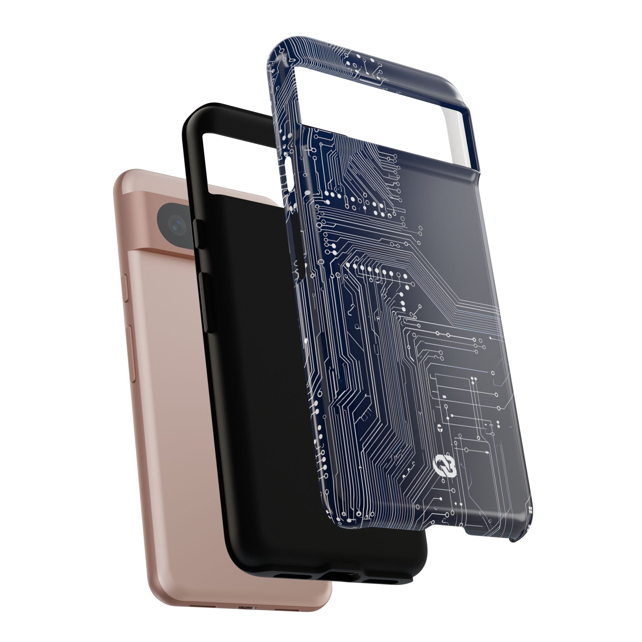 Blue Tough Phone Case for Google Pixel - Cobalt Data Stream