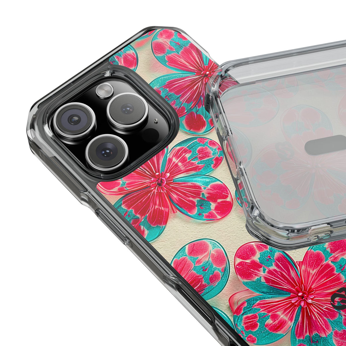Lucite Jelly Bloom · Clear Impact Magnetic Phone Case for iPhone · Pink