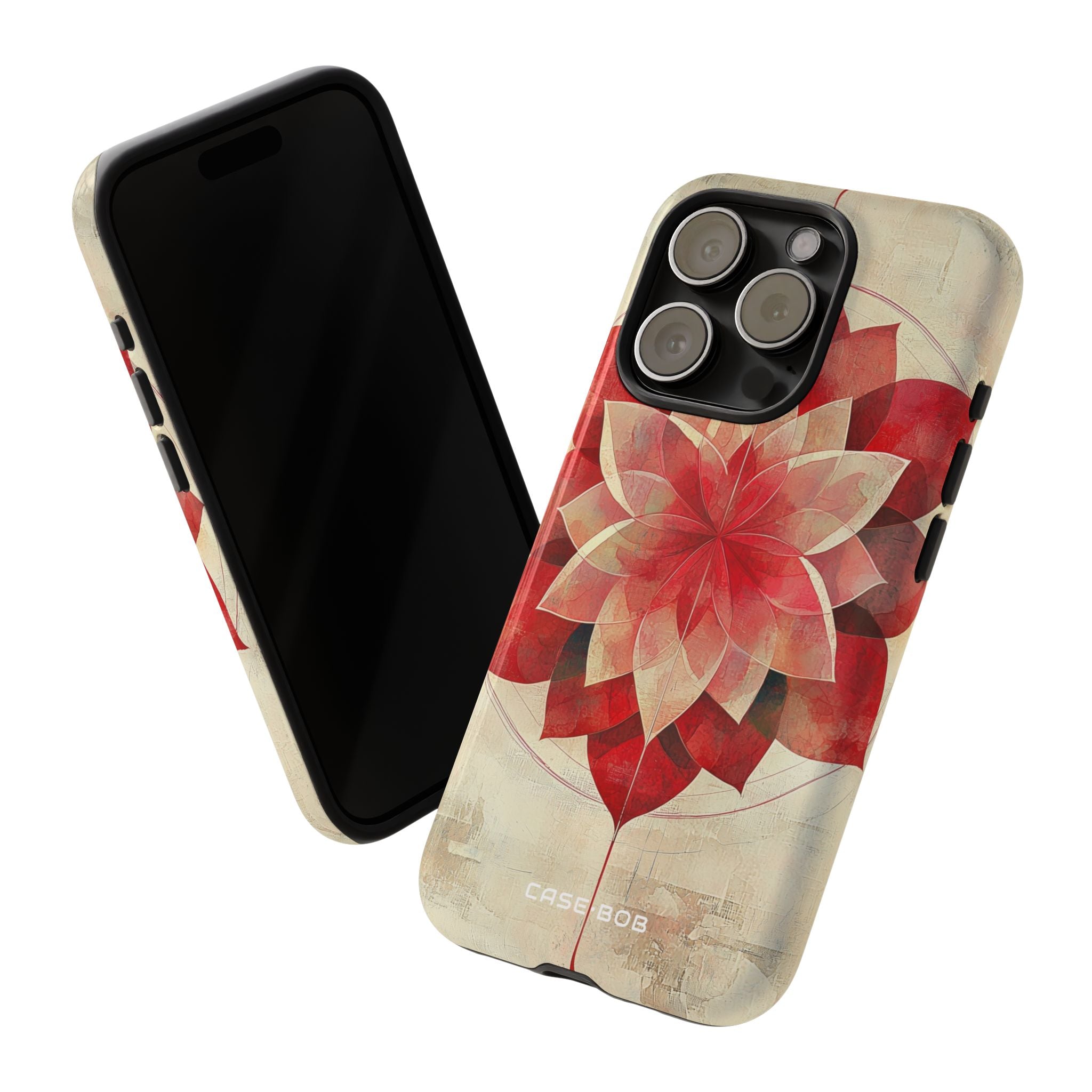 Crimson Bloom iPhone 15 Pro -kovaus - Tough