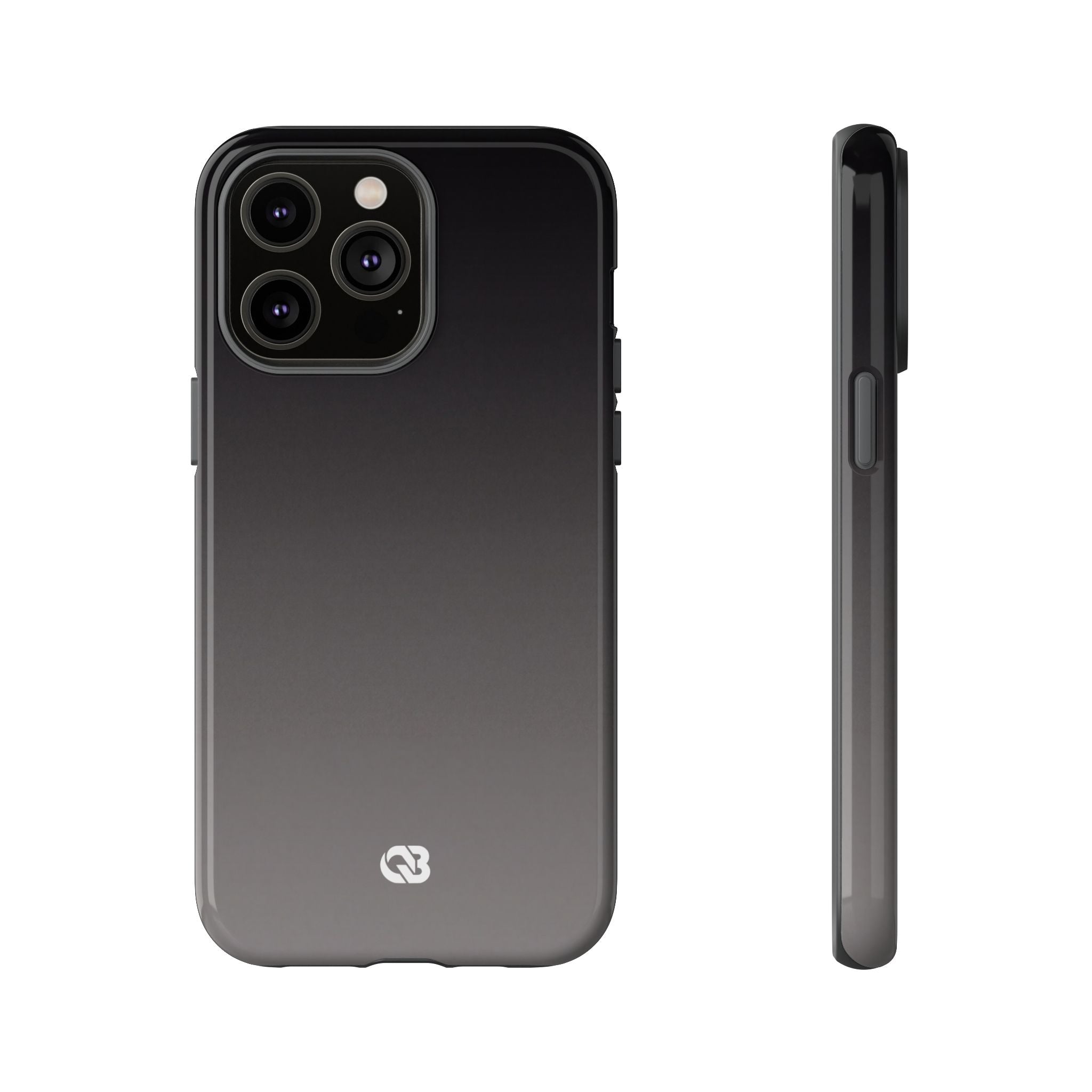 Grey Tough Phone Case for iPhone - Obsidian Ash Fade