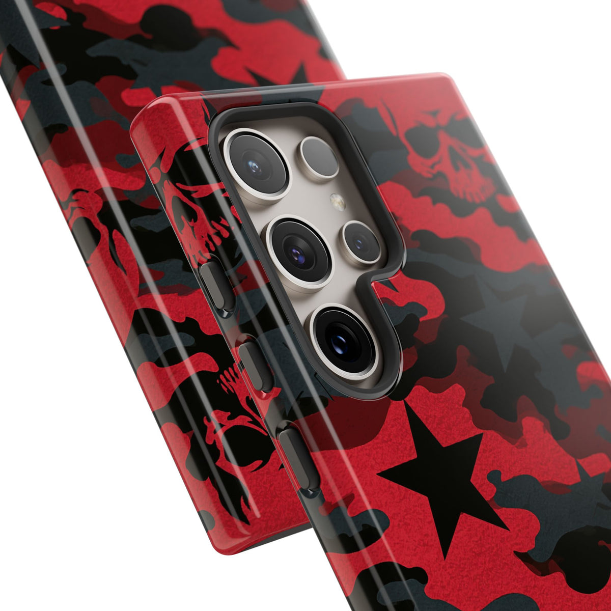 Crimson Skull Camo · Tough Phone Case for Samsung · Red