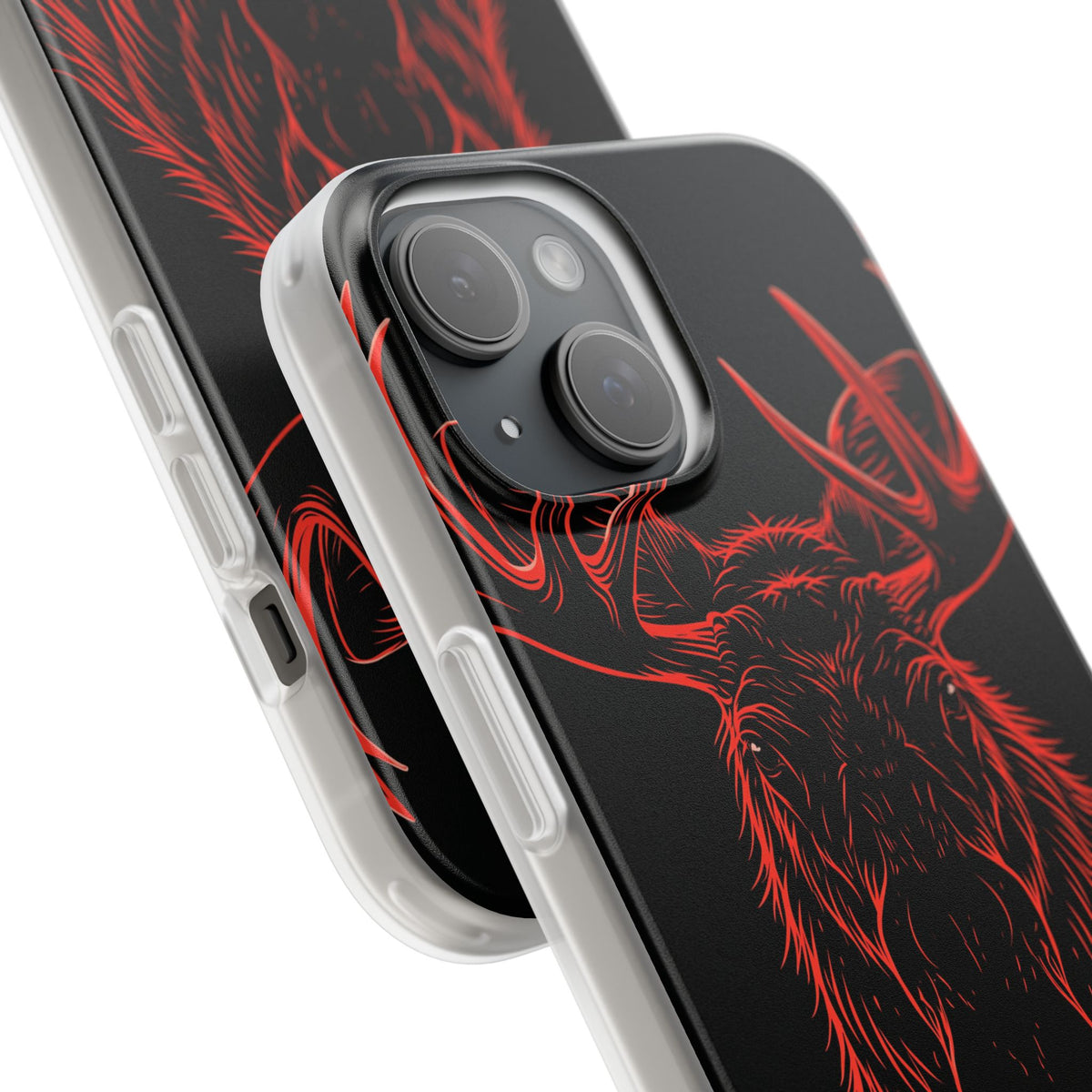 Crimson Horizon Moose · Lite Phone Case for iPhone · Black
