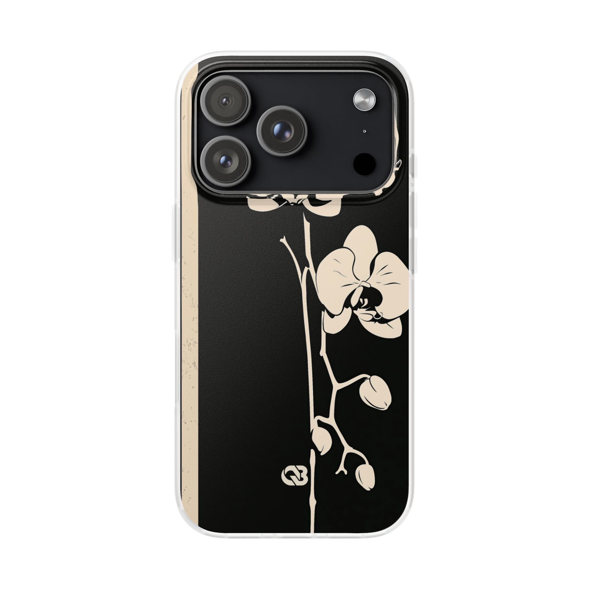 Black Lite Phone Case for iPhone - Obsidian Bone Orchid