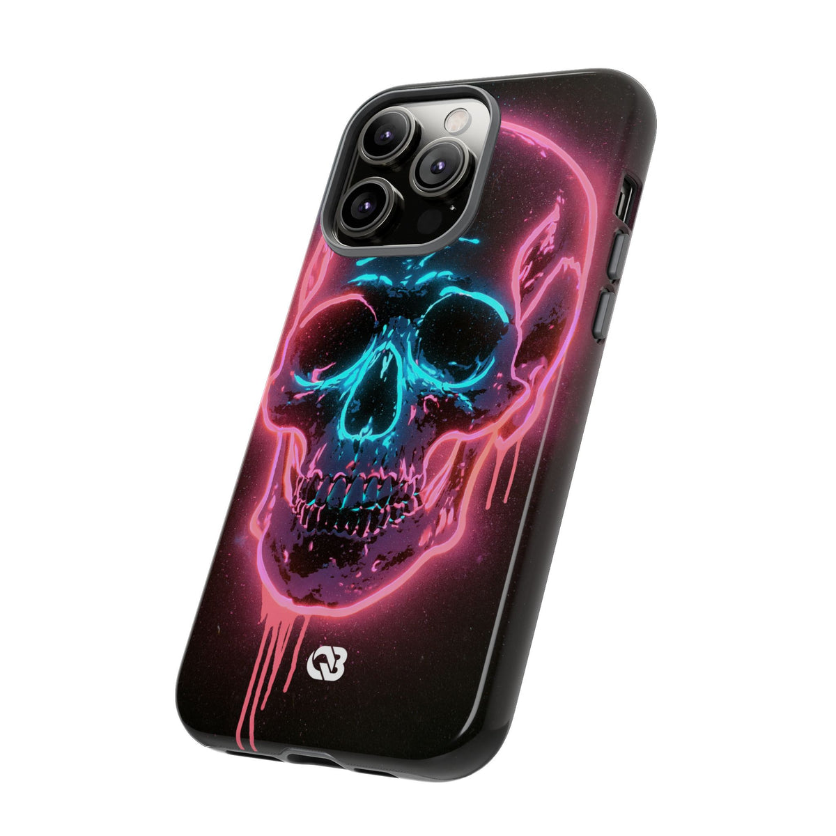 Neon Drip Skull · Tough Phone Case for iPhone · Black