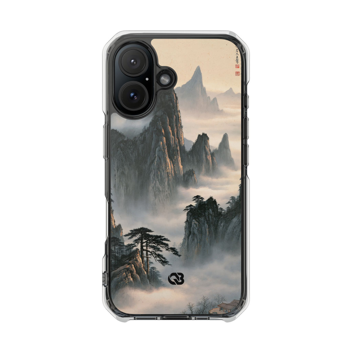 Sacred Mountain Mist · Clear Impact Magnetic Phone Case for iPhone · Beige