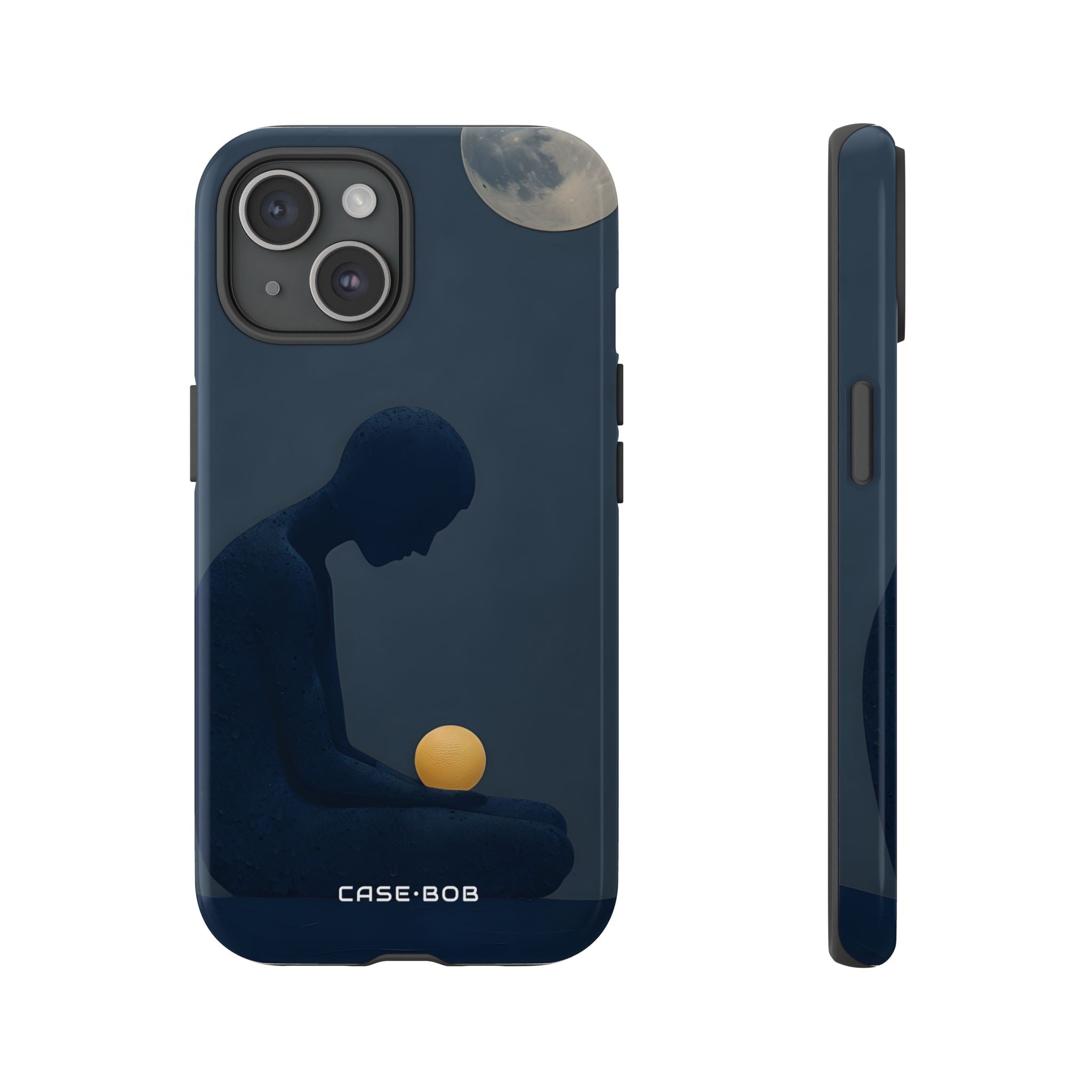 Maanverlichte Contemplatie iPhone 15 Cover - Tough