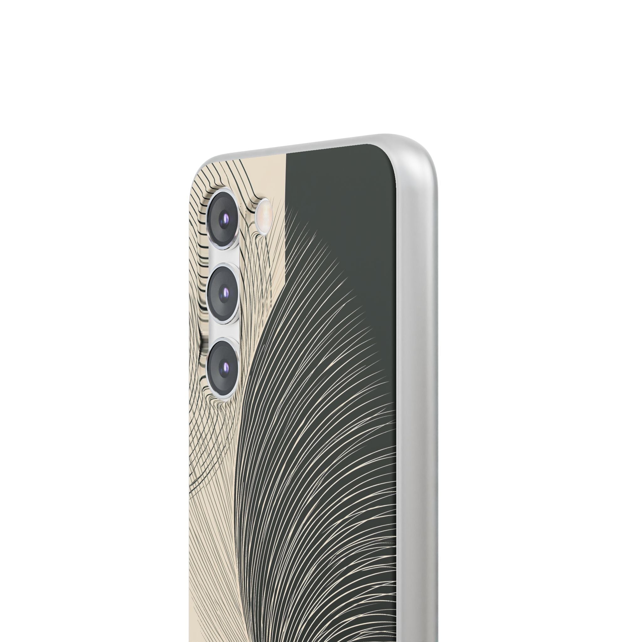 Beige Lite Phone Case for Samsung - Obsidian Cream Plume
