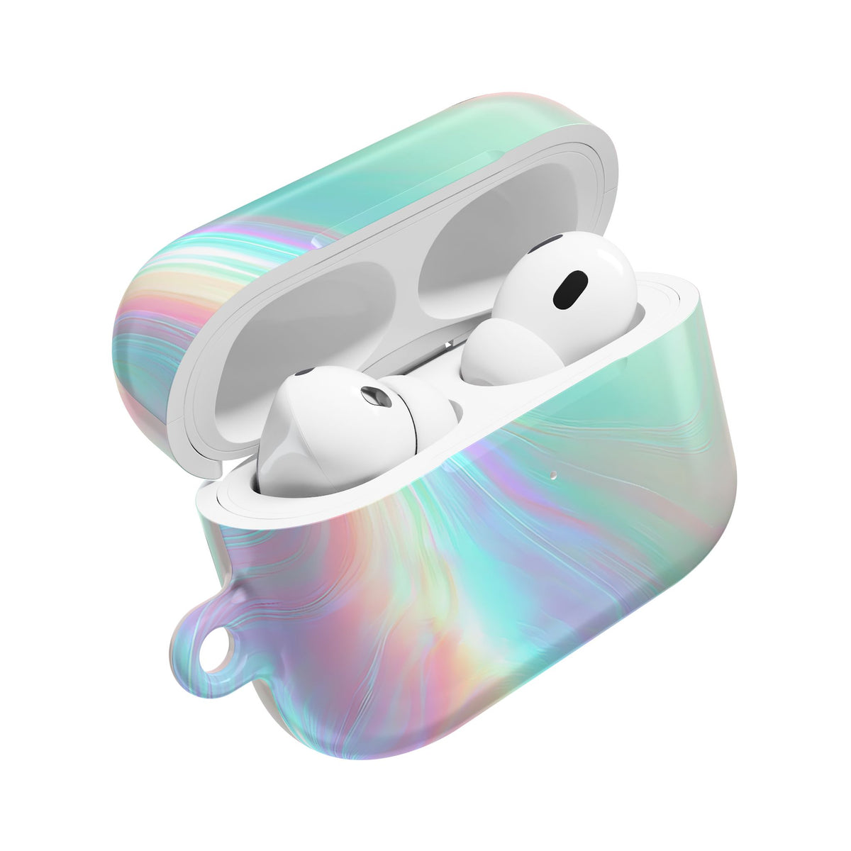 Prismatic Liquid Light · Hard Case for AirPods & AirPods Pro · Teal