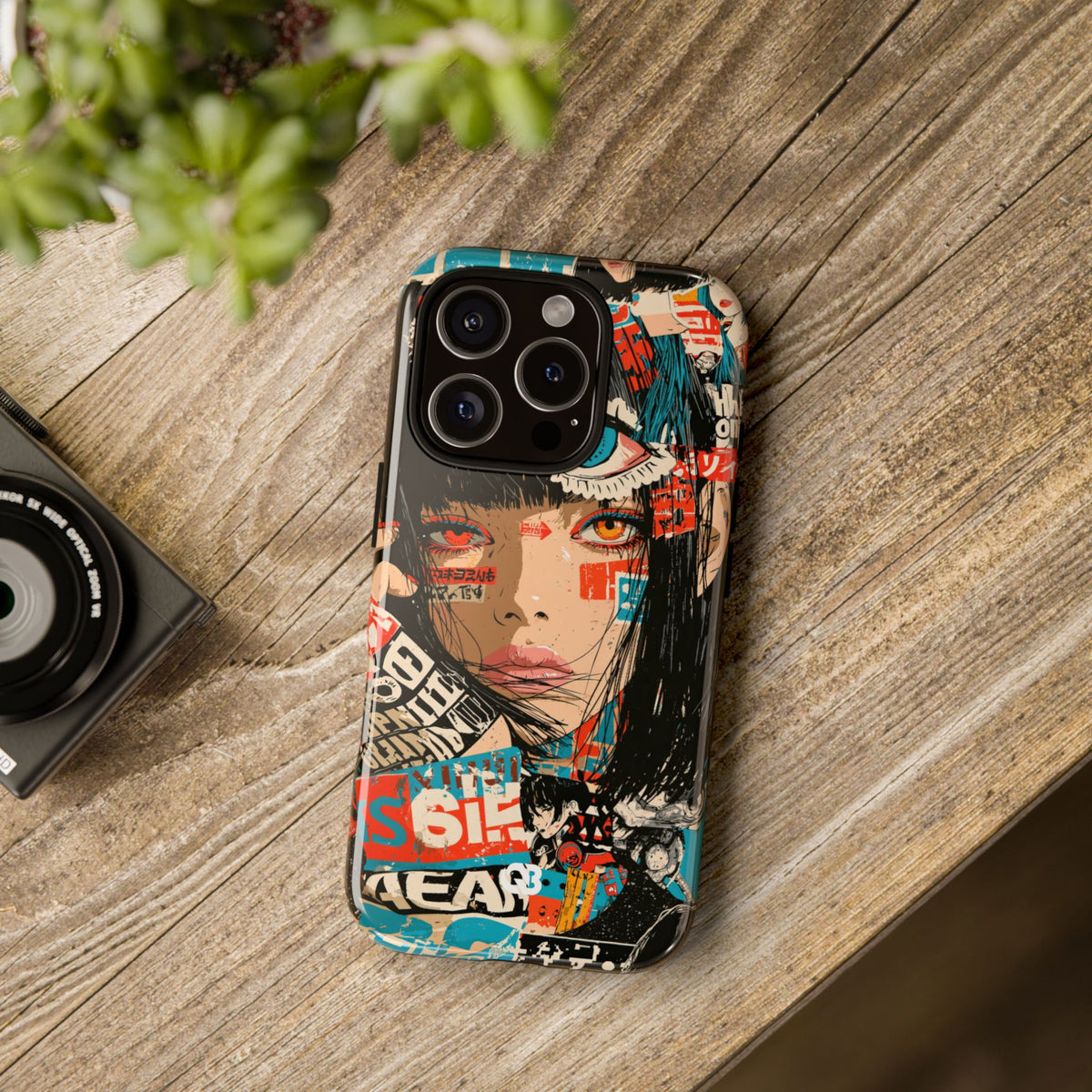 Shibuya Street Collage · Tough Phone Case for iPhone · Red