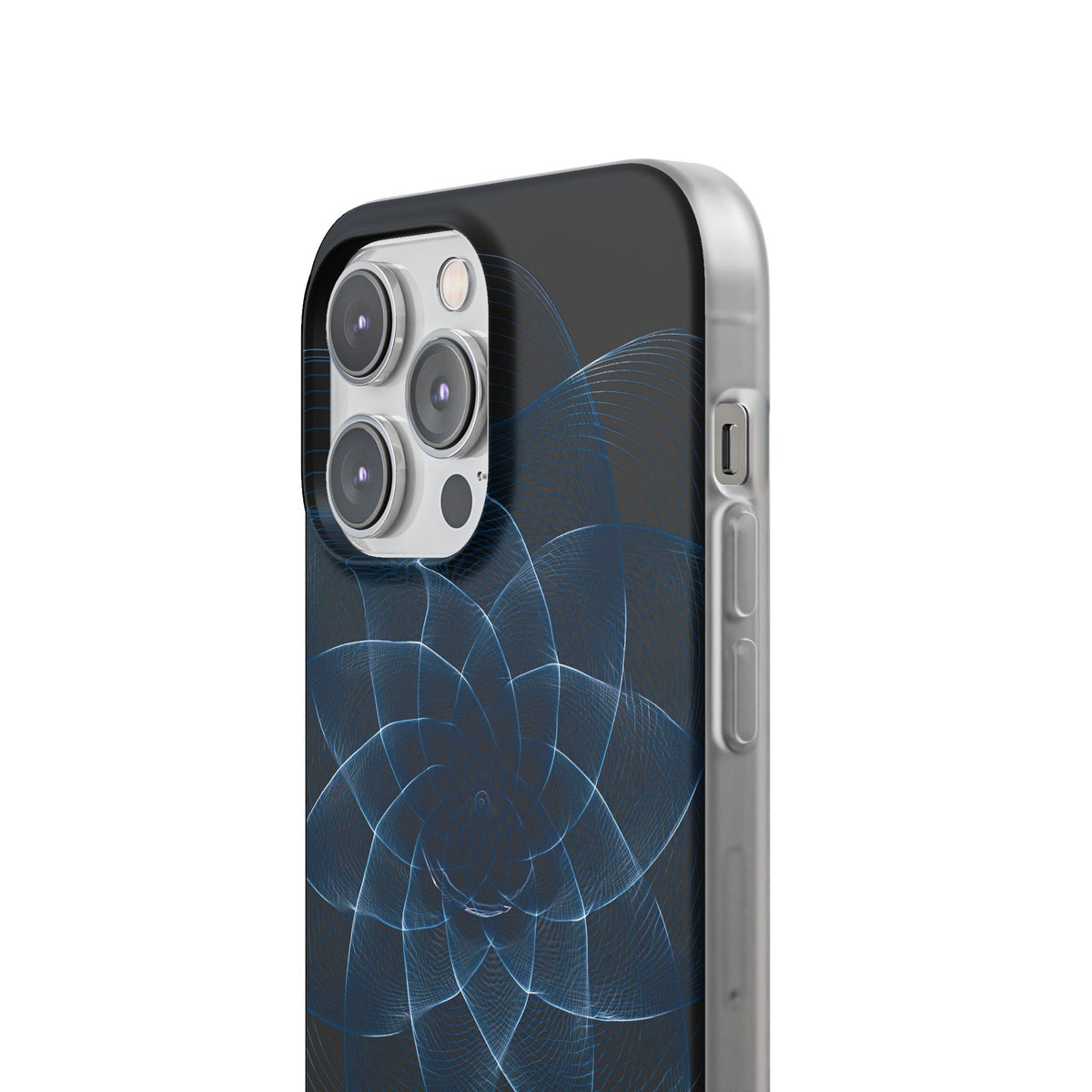 Blue Lite Phone Case for iPhone - Cobalt Geometric Bloom