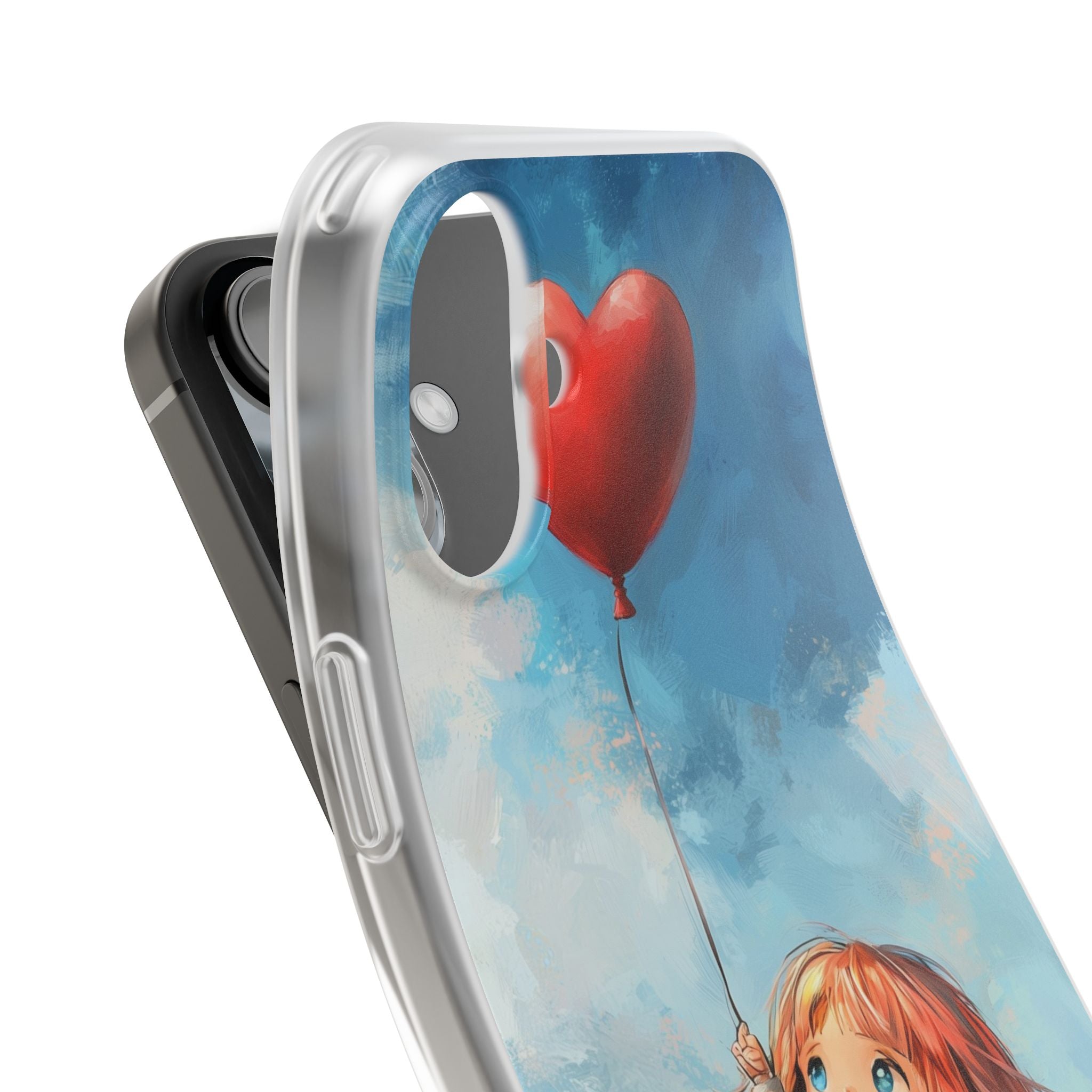 Crimson Heart Sky · Soft Coque de téléphone pour iPhone