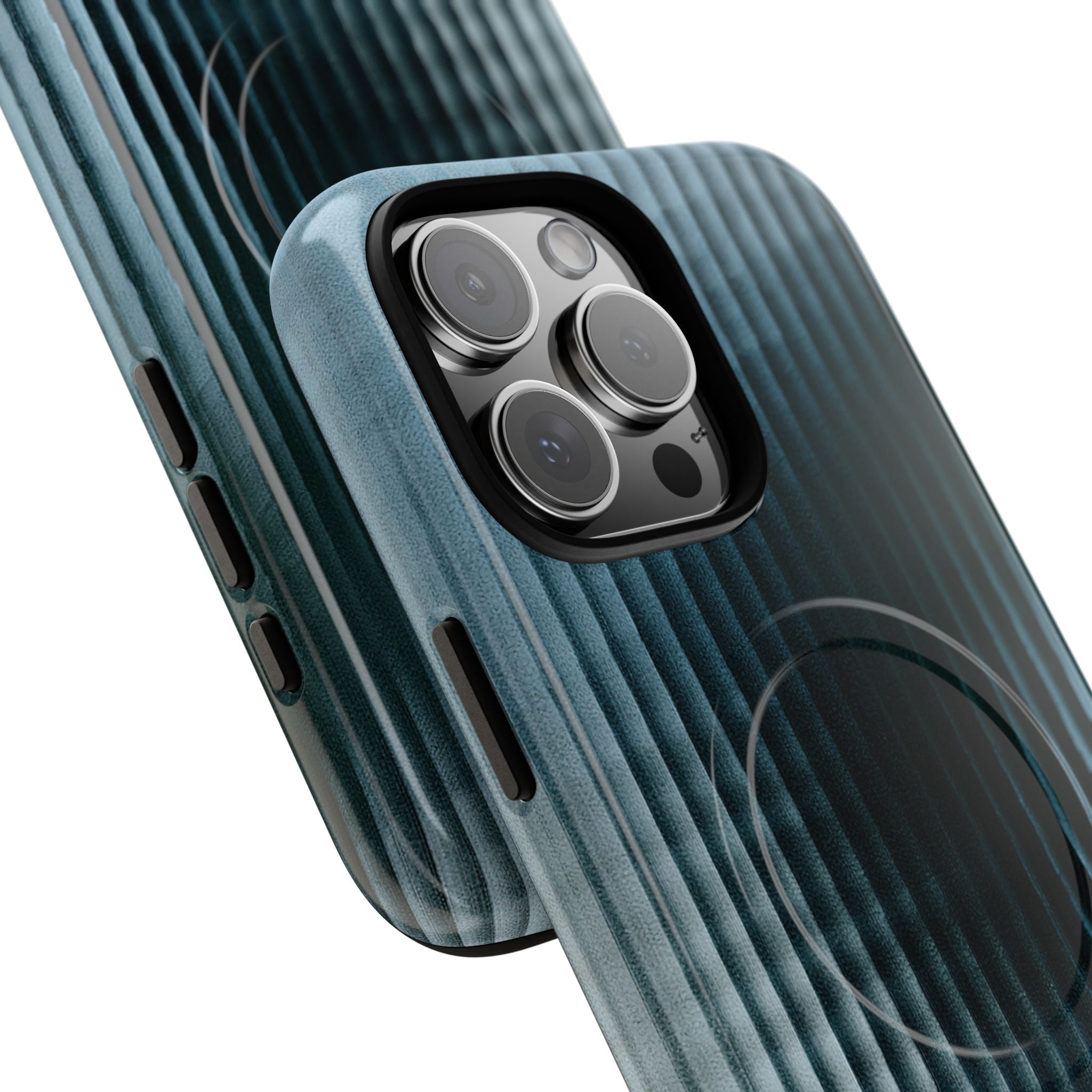 Blue Tough 2.0 Magsafe Phone Case for iPhone - Glacial Reeded Glass