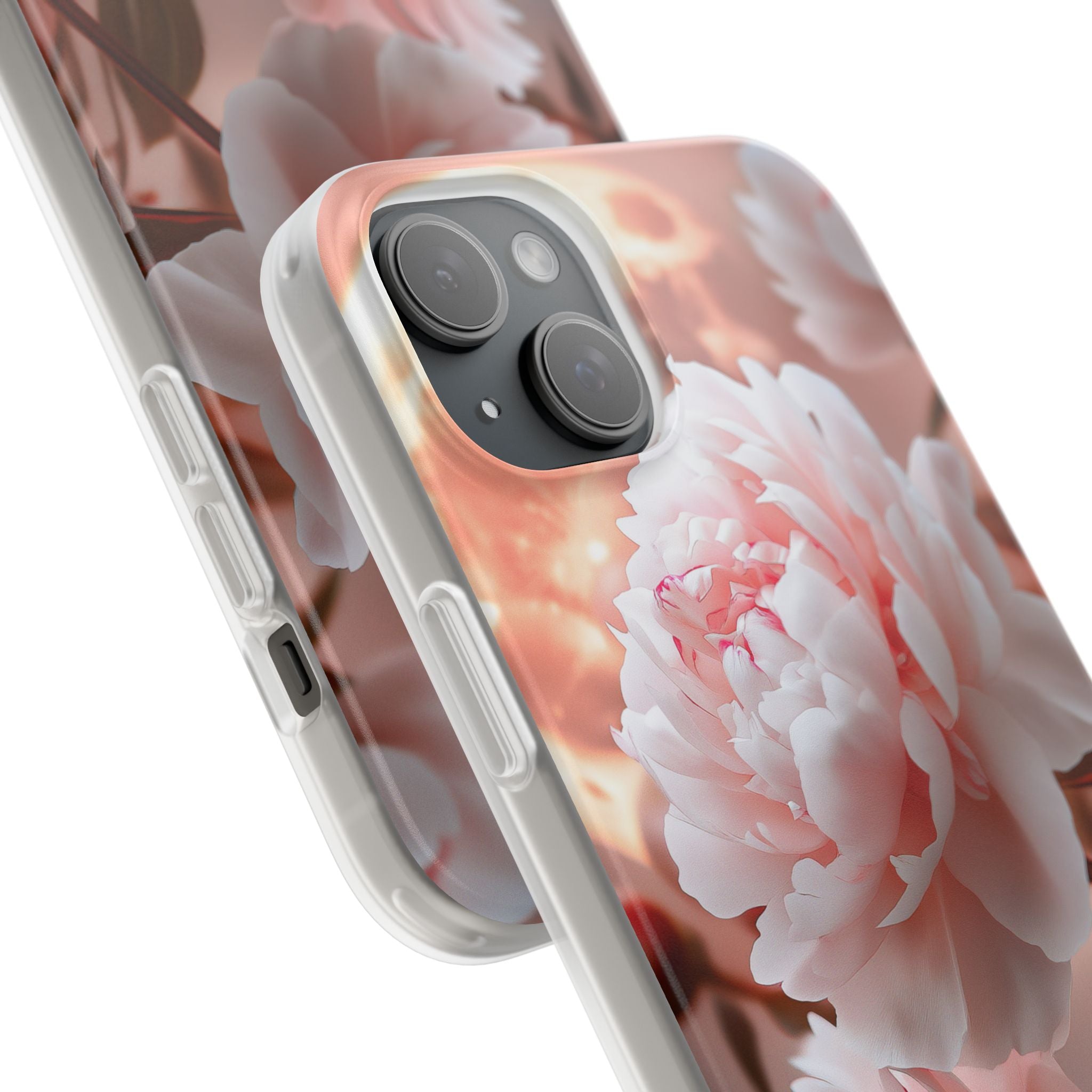 Peony Moonlight iPhone 15 Plus Case - Soft