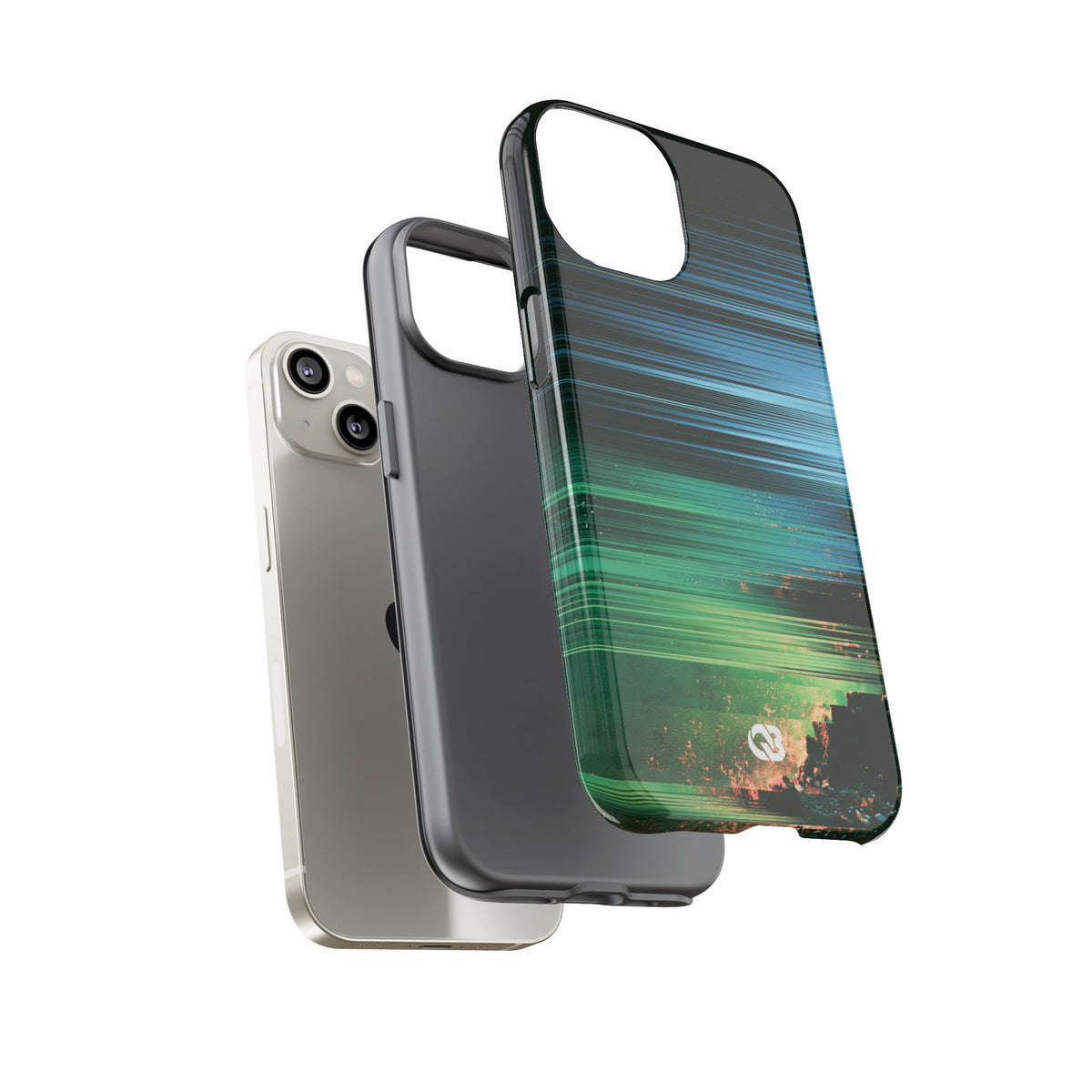 Digital Shoreline Drift · Tough Phone Case for iPhone · Teal