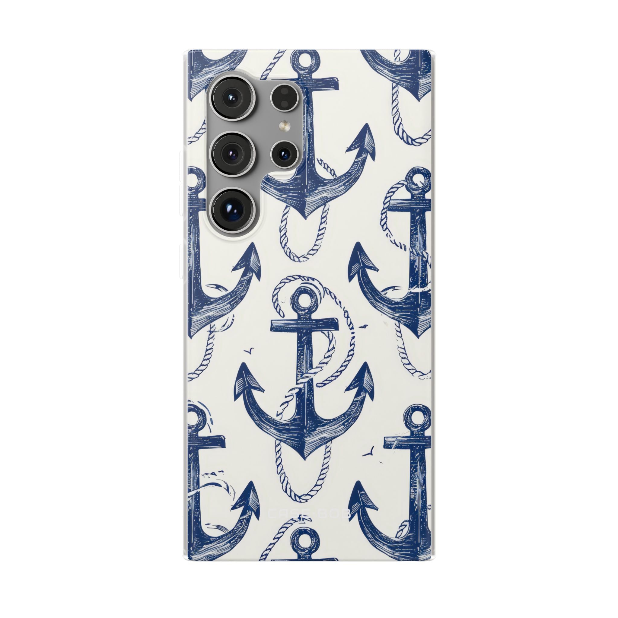Navy Anchor Loop Samsung S24 Ultra Case - Soft