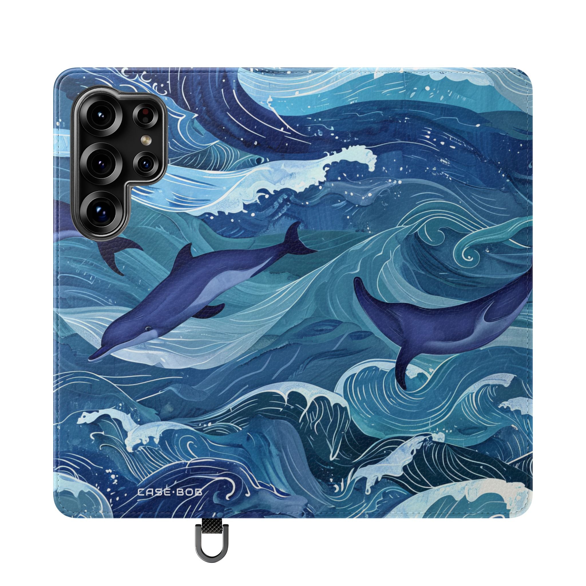 Dolphin Wave Dance - Samsung S25 Ultra Case - Wallet