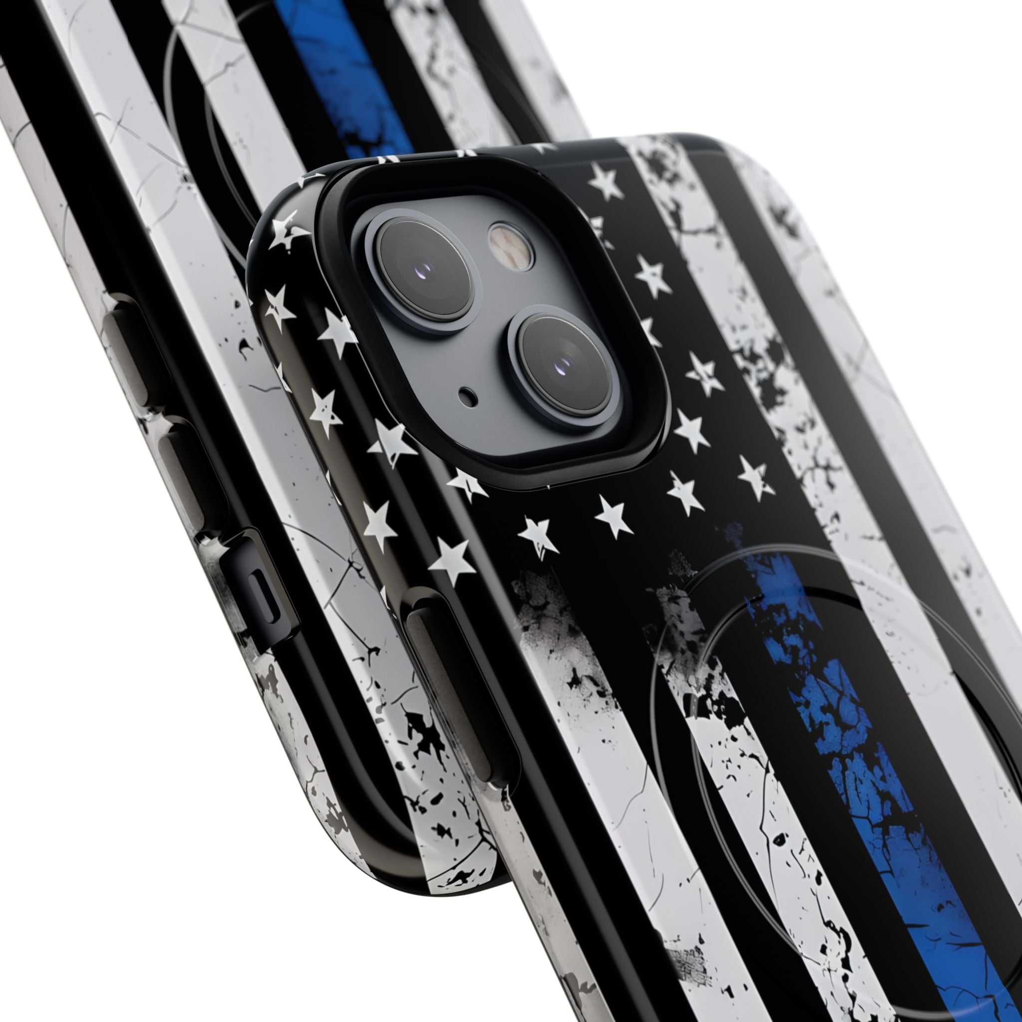 Gritty Cobalt Flag · Tough+ Phone Case for iPhone · Magsafe