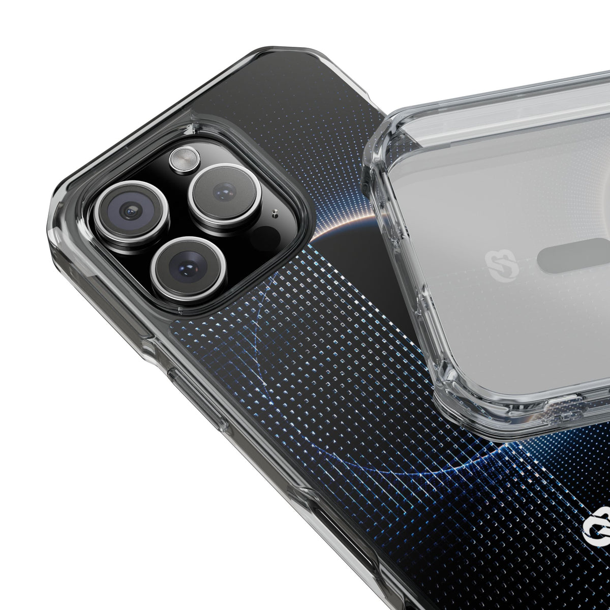Luminous Meridian · Clear Impact Magnetic Phone Case for iPhone · Black