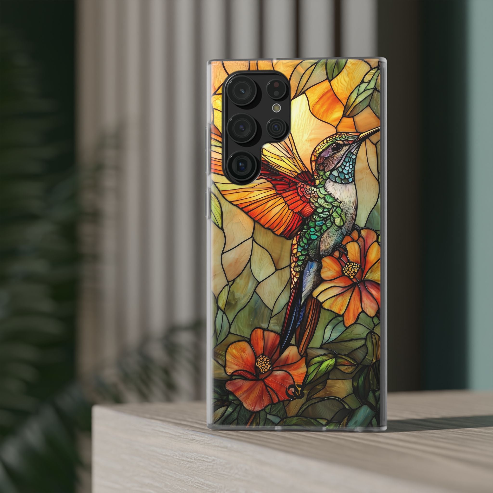 Amber Glass Hummingbird · Soft Custodia per Samsung