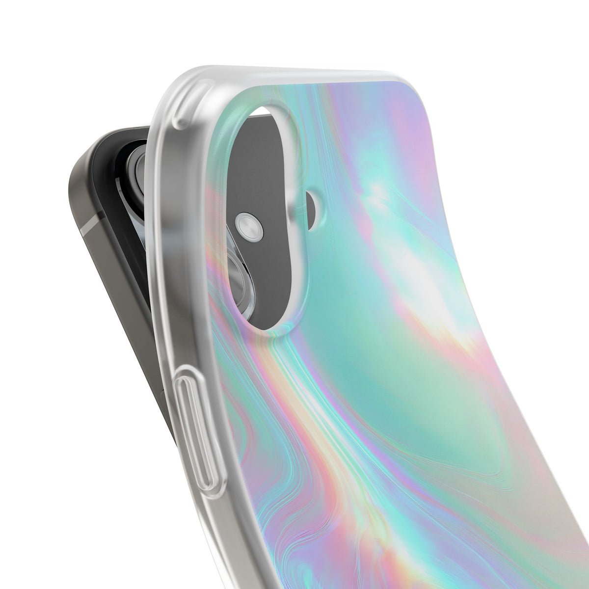 Prismatic Liquid Light · Lite Phone Case for iPhone · Teal