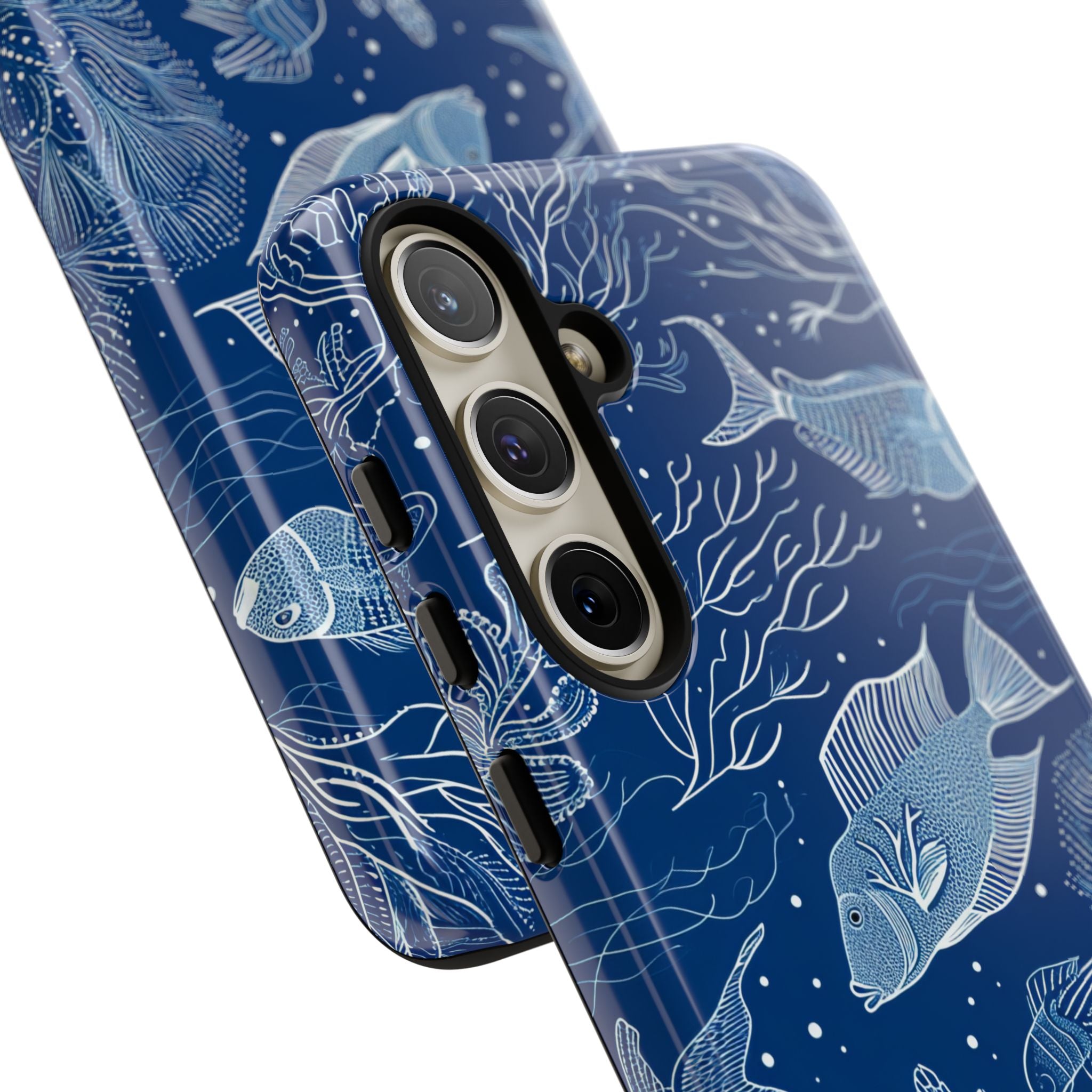Navy Scale Reef Samsung S24 Plus Case - Tough