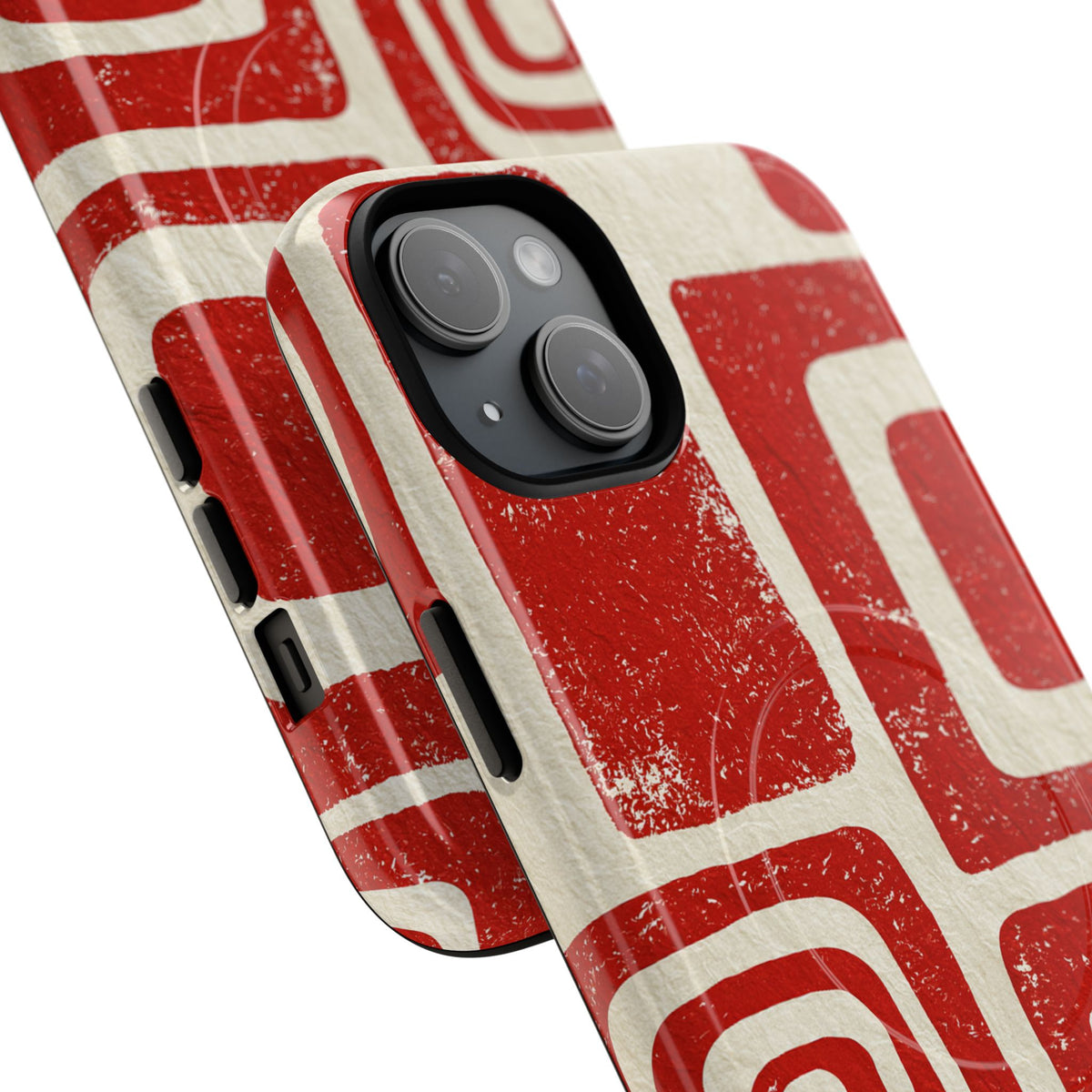 Vermilion Block Motif · Tough 2.0 Magnetic Phone Case for iPhone · Red