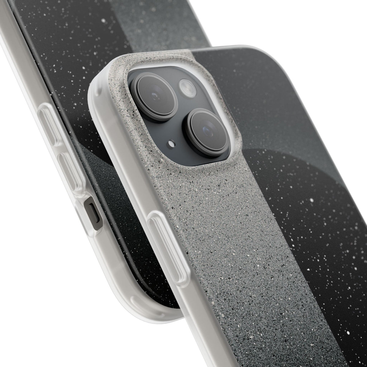 Black Lite Phone Case for iPhone - Lunar Static Orbit