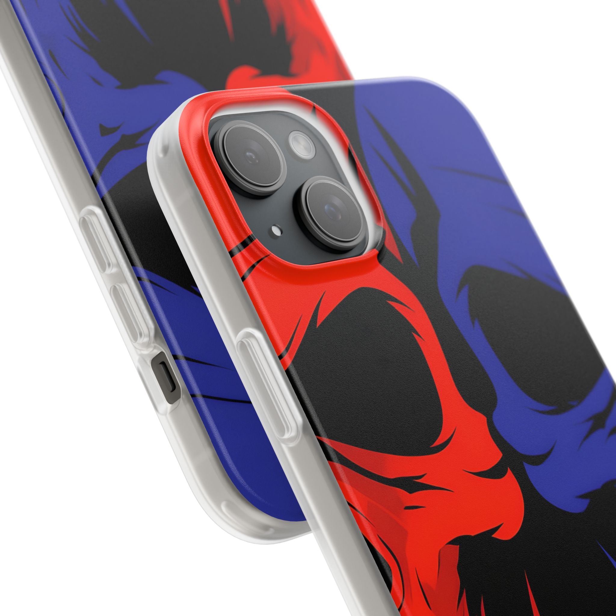 Crimson Cobalt Skulls · Soft Phone Case for iPhone