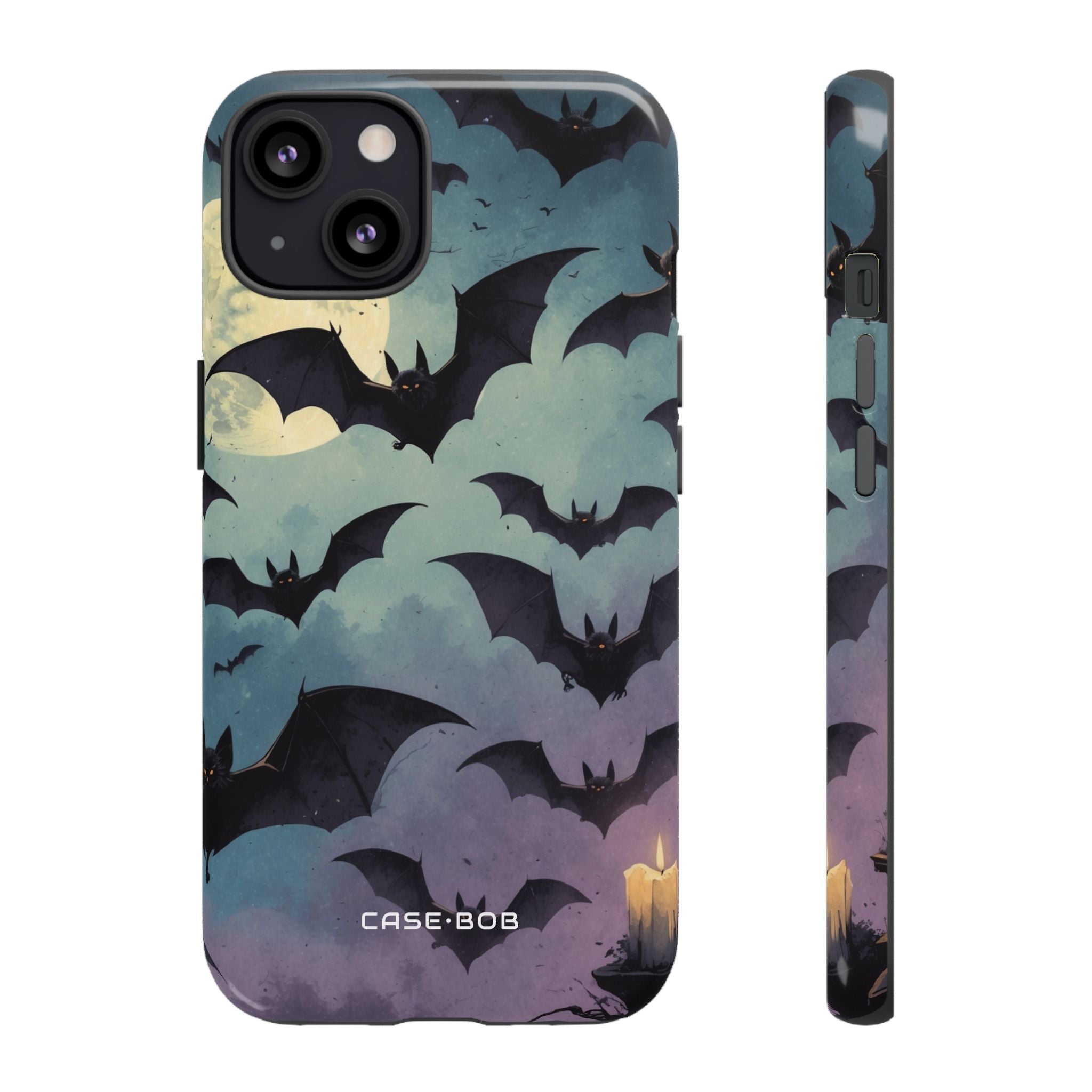 Glowing Bat Swarm iPhone 13 Case - Tough