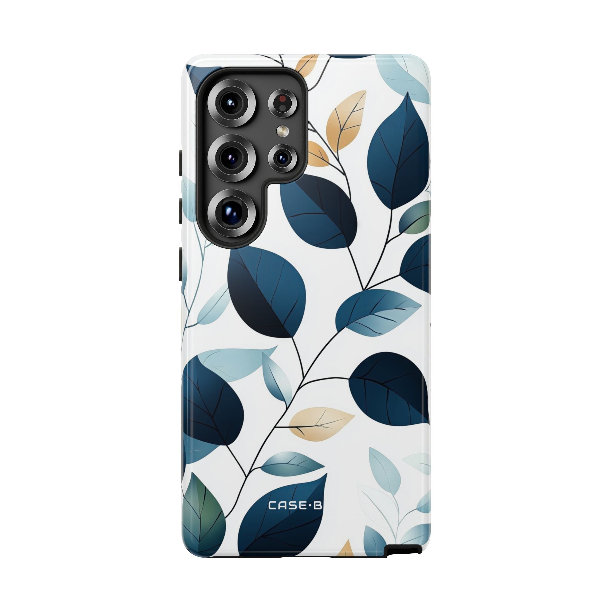 Navy Leaf Veins Samsung S25 Ultra Case - Tough