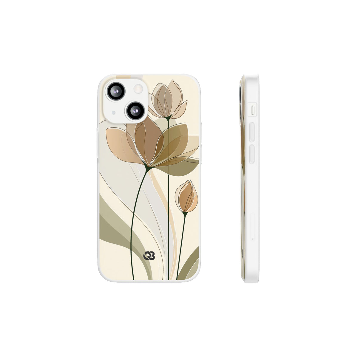Translucent Petal Contour · Lite Phone Case for iPhone · Beige