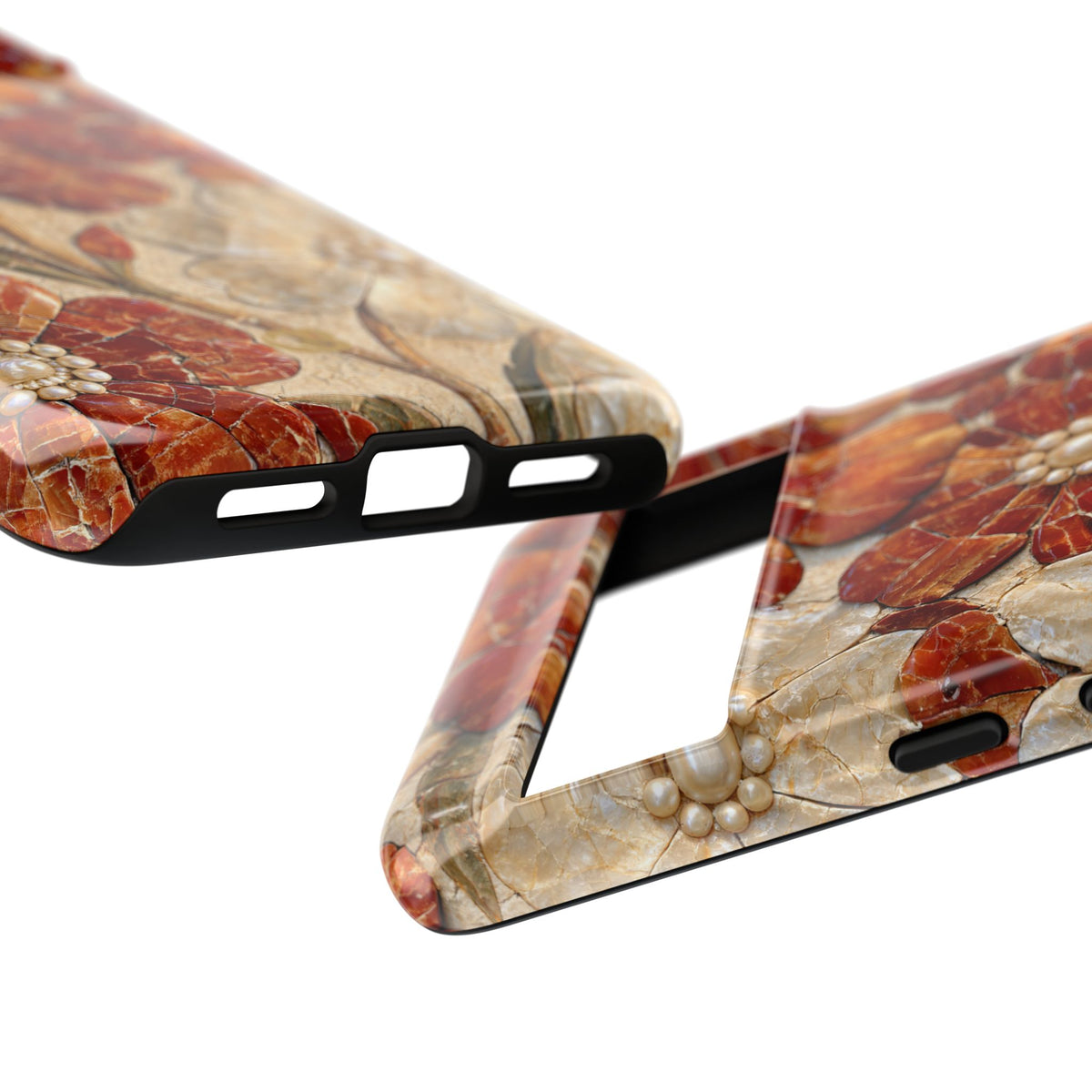 Carnelian Pearl Bloom · Tough Phone Case for Pixel · Orange