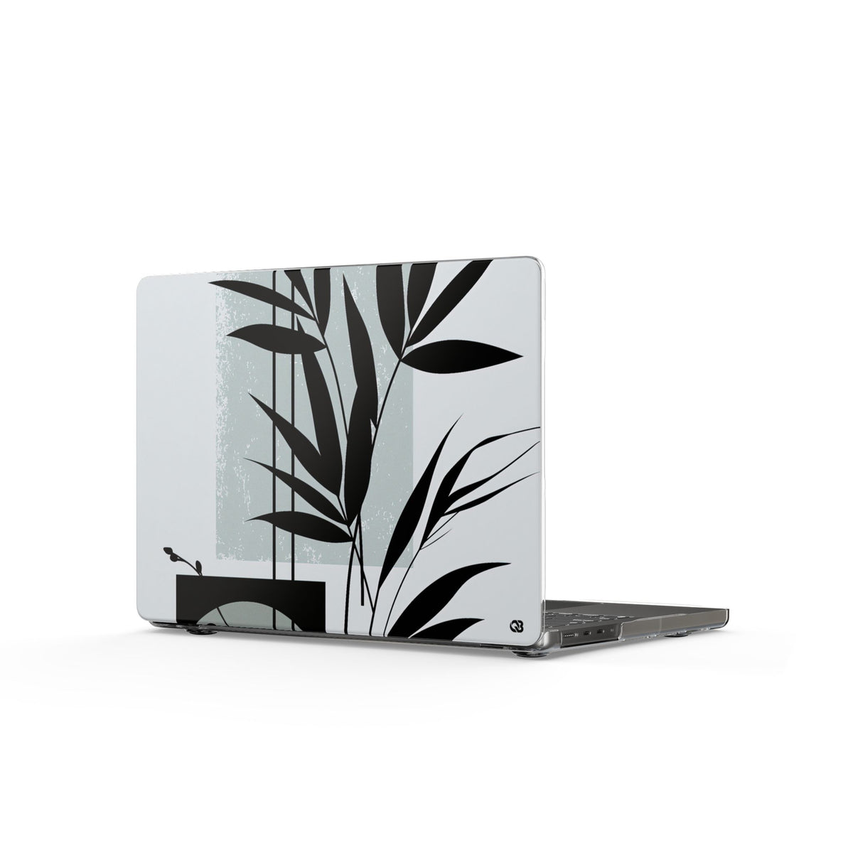 Zen Bamboo Silhouette · Clear Hard Case for MacBook · Green